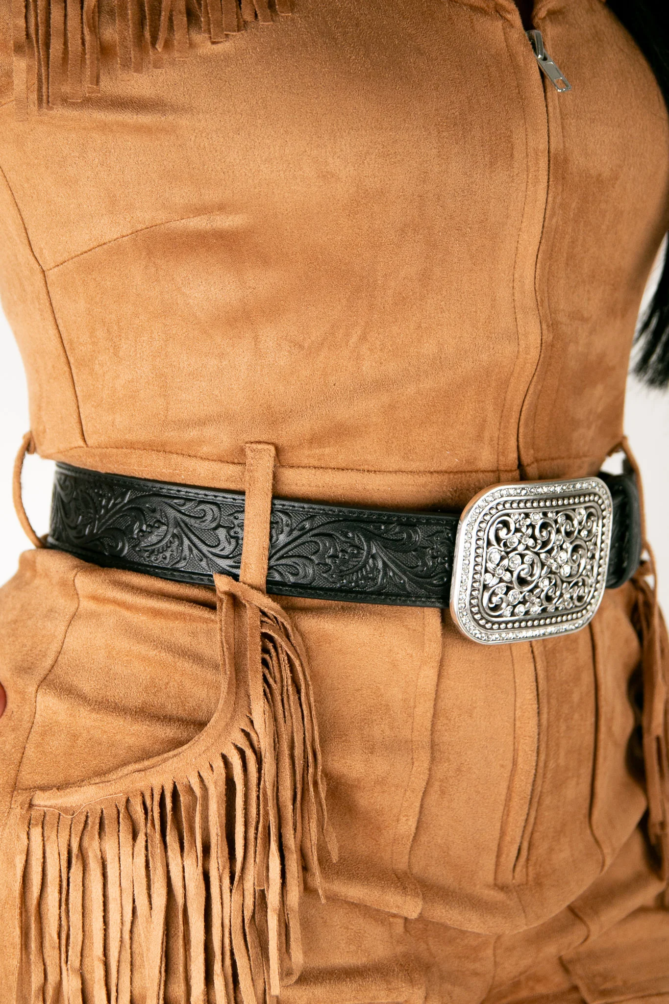 Ariat Tooled Rhinestone Cowgirl Belt - Image 6