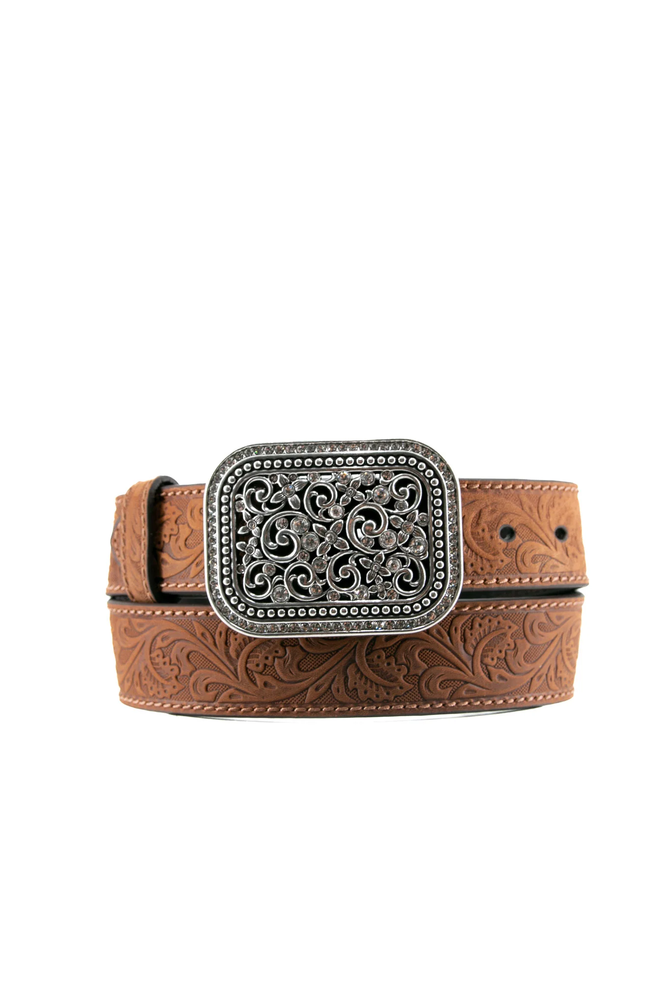 Ariat Tooled Rhinestone Cowgirl Belt - Image 8