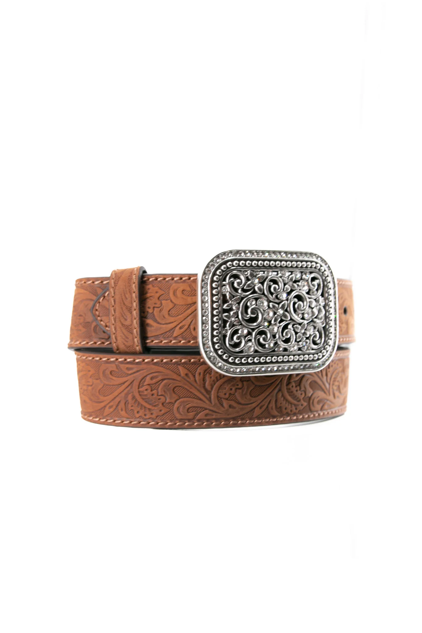 Ariat Tooled Rhinestone Cowgirl Belt - Image 9