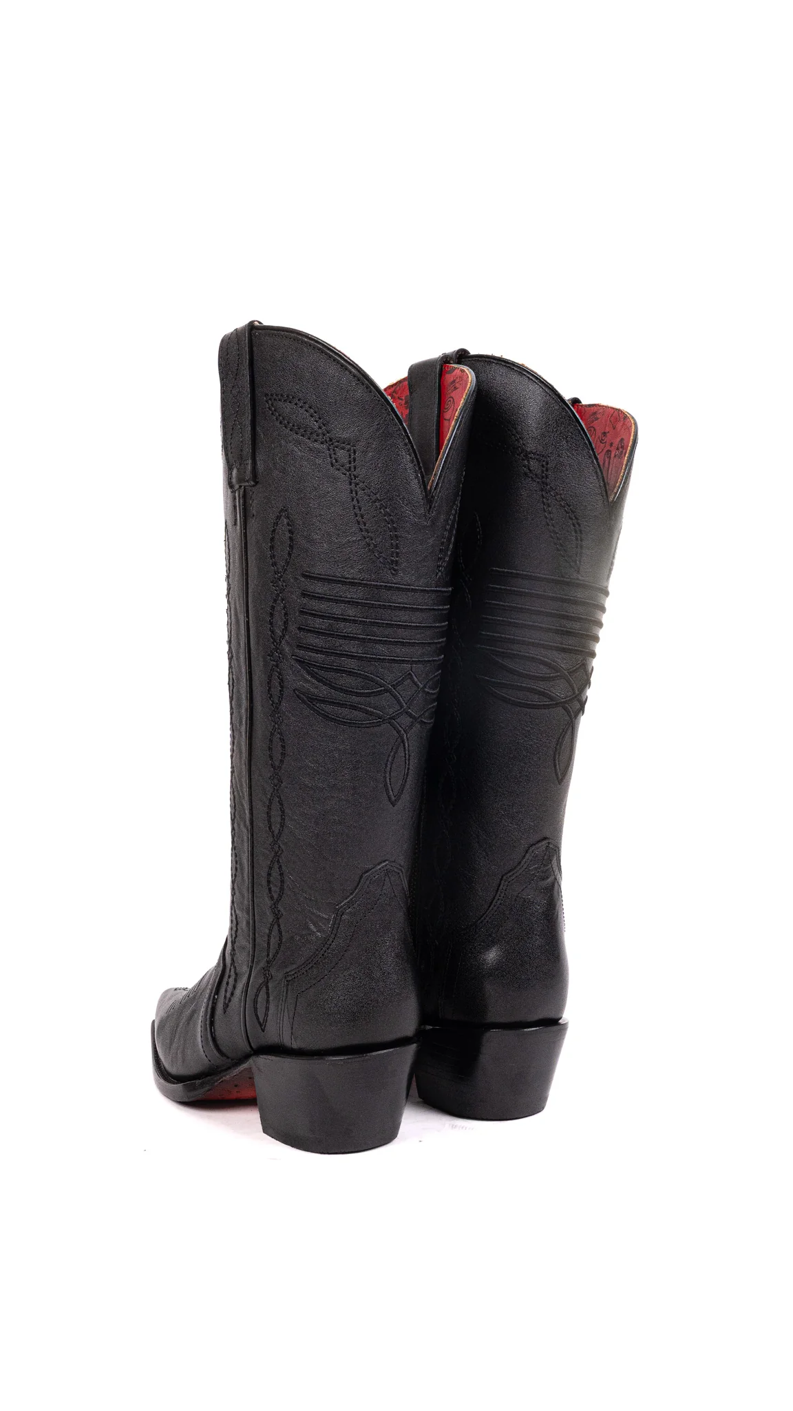 Dalia Midi Red Bottom Wide Calf Snip Toe Cowgirl Boot - Image 3