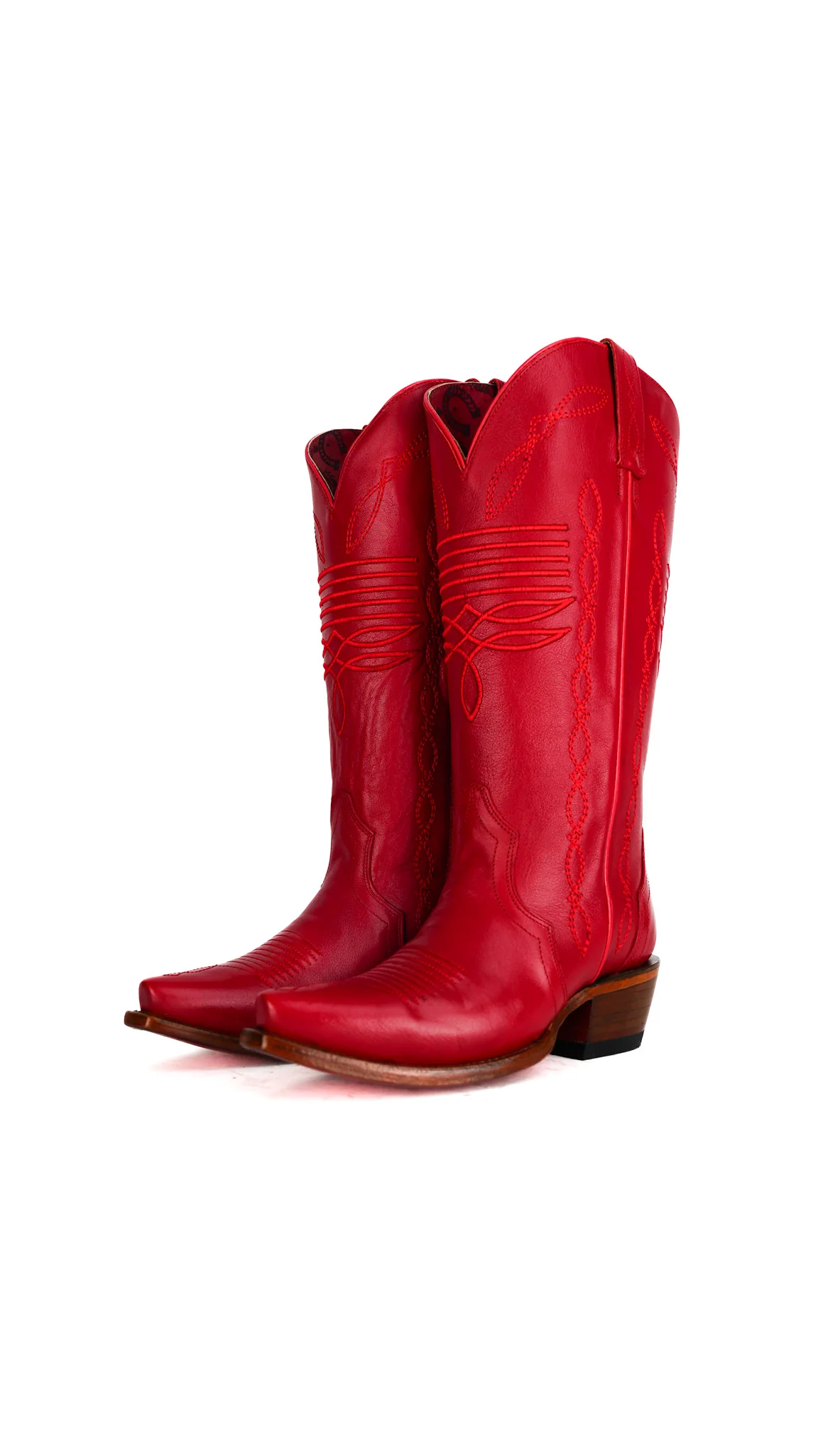 Dalia Midi Red Bottom Wide Calf Snip Toe Cowgirl Boot - Image 6