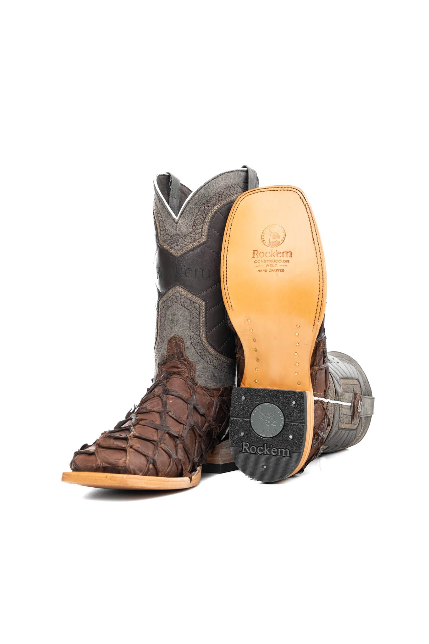 Barnet Pirarucu Exotic Square Toe Cowboy Boot - Image 5