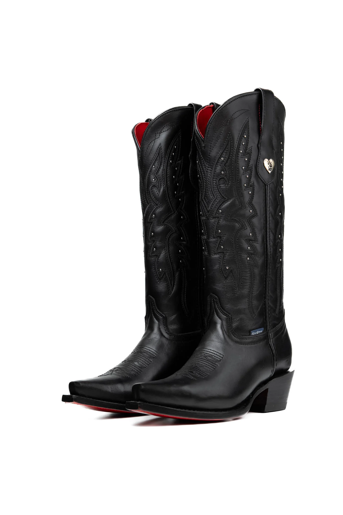 Beirut Alexa Red Bottom Midi Snip Toe Cowgirl Boot