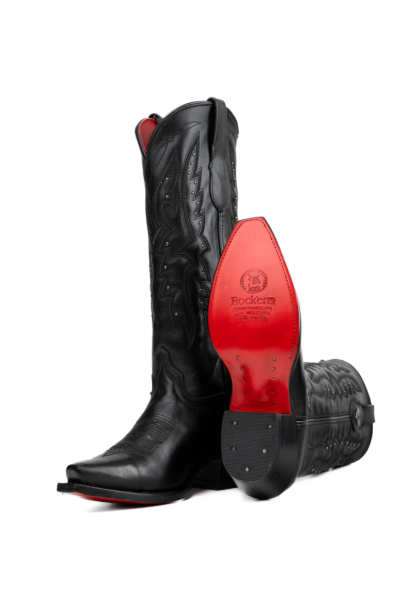 Beirut Alexa Red Bottom Midi Snip Toe Cowgirl Boot - Image 4