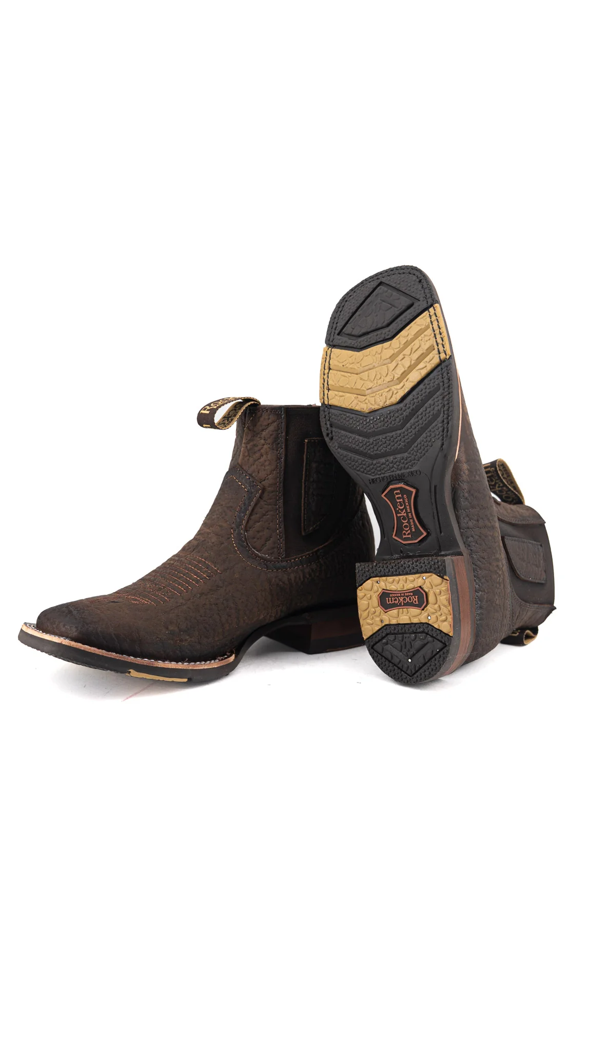Bessero Rubber Elephant Square Toe Men's Ankle Boot - Image 4