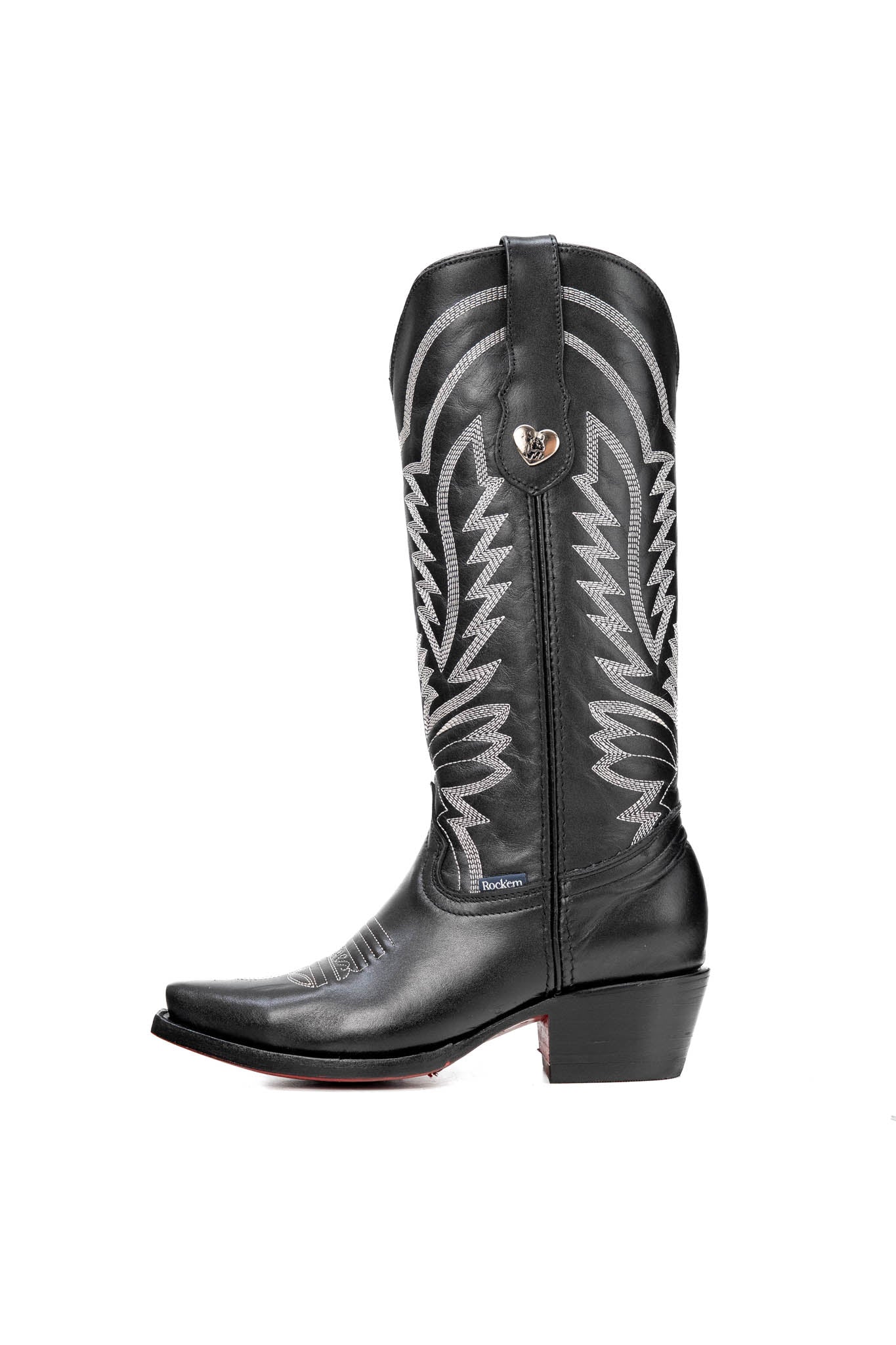 Bianca Midi Red Bottom Snip Toe Cowgirl Boot - Image 3