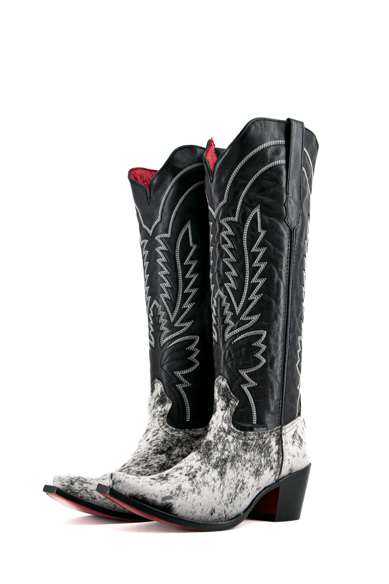 Bianca Tall Red Bottom Cowhide Snip Toe Cowgirl Boot Size 10 Box QW31
