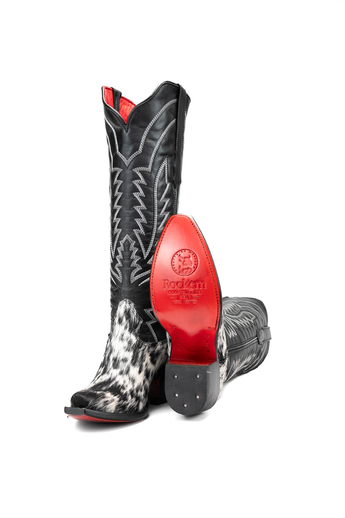 Bianca Tall Red Bottom Cowhide Snip Toe Cowgirl Boot Size 5.5 Box Q1 - Image 2