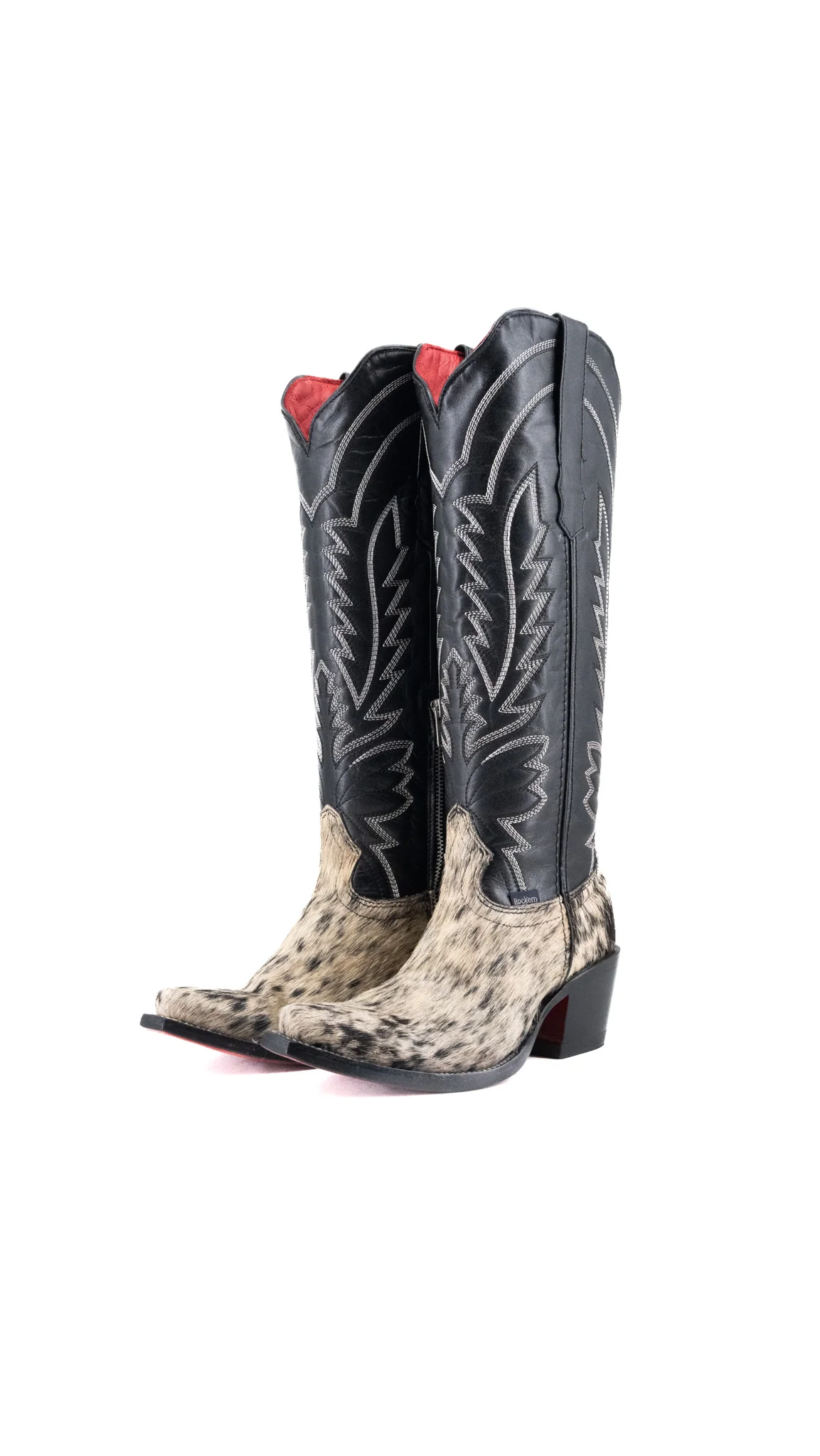 Bianca Tall Red Bottom Cowhide Snip Toe Cowgirl Boot Size 5 Box CW1