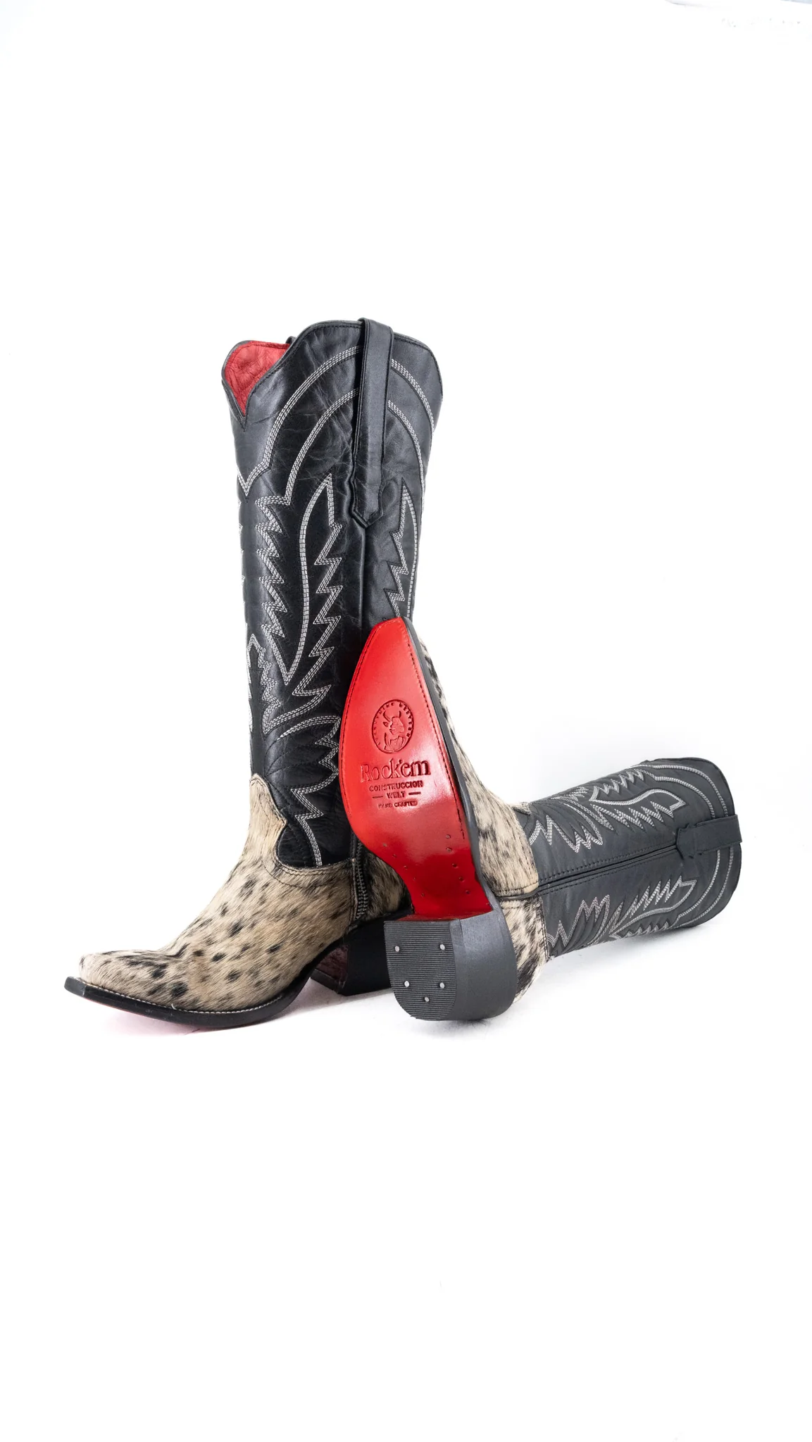 Bianca Tall Red Bottom Cowhide Snip Toe Cowgirl Boot Size 5 Box CW1 - Image 2
