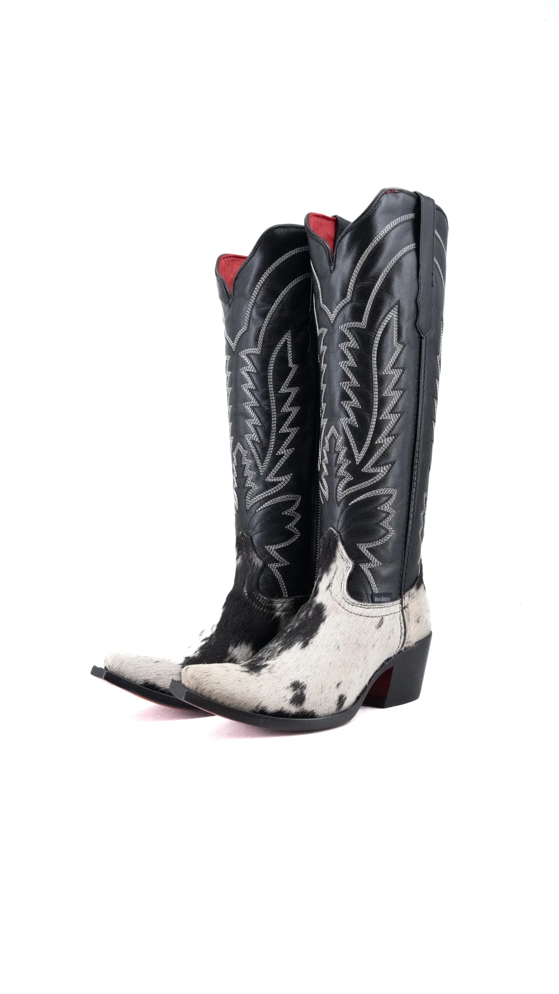 Bianca Tall Red Bottom Cowhide Snip Toe Cowgirl Boot Size 6.5 Box CW7