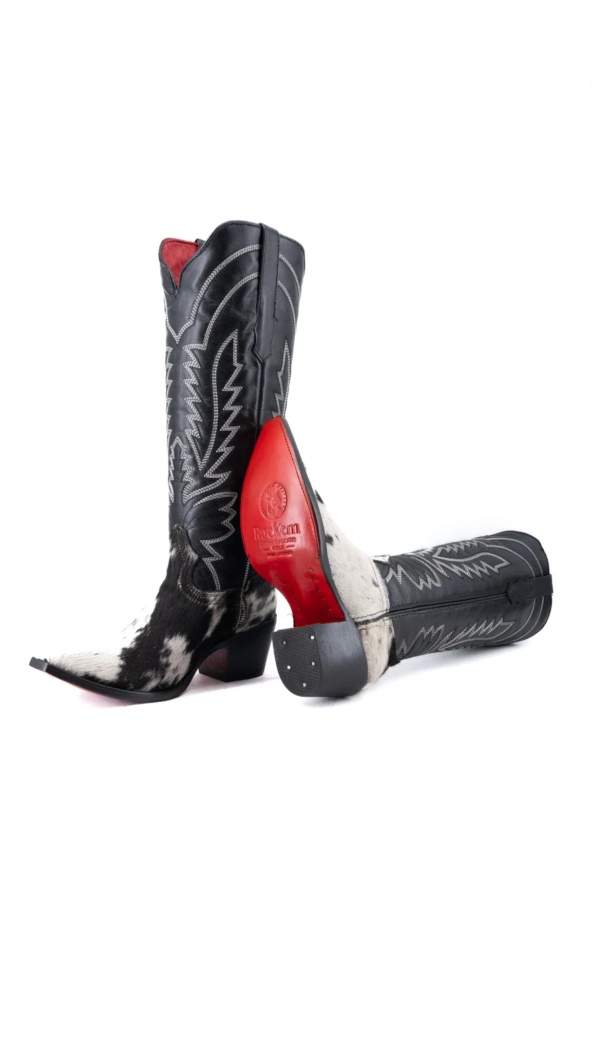 Bianca Tall Red Bottom Cowhide Snip Toe Cowgirl Boot Size 6.5 Box CW7 - Image 2