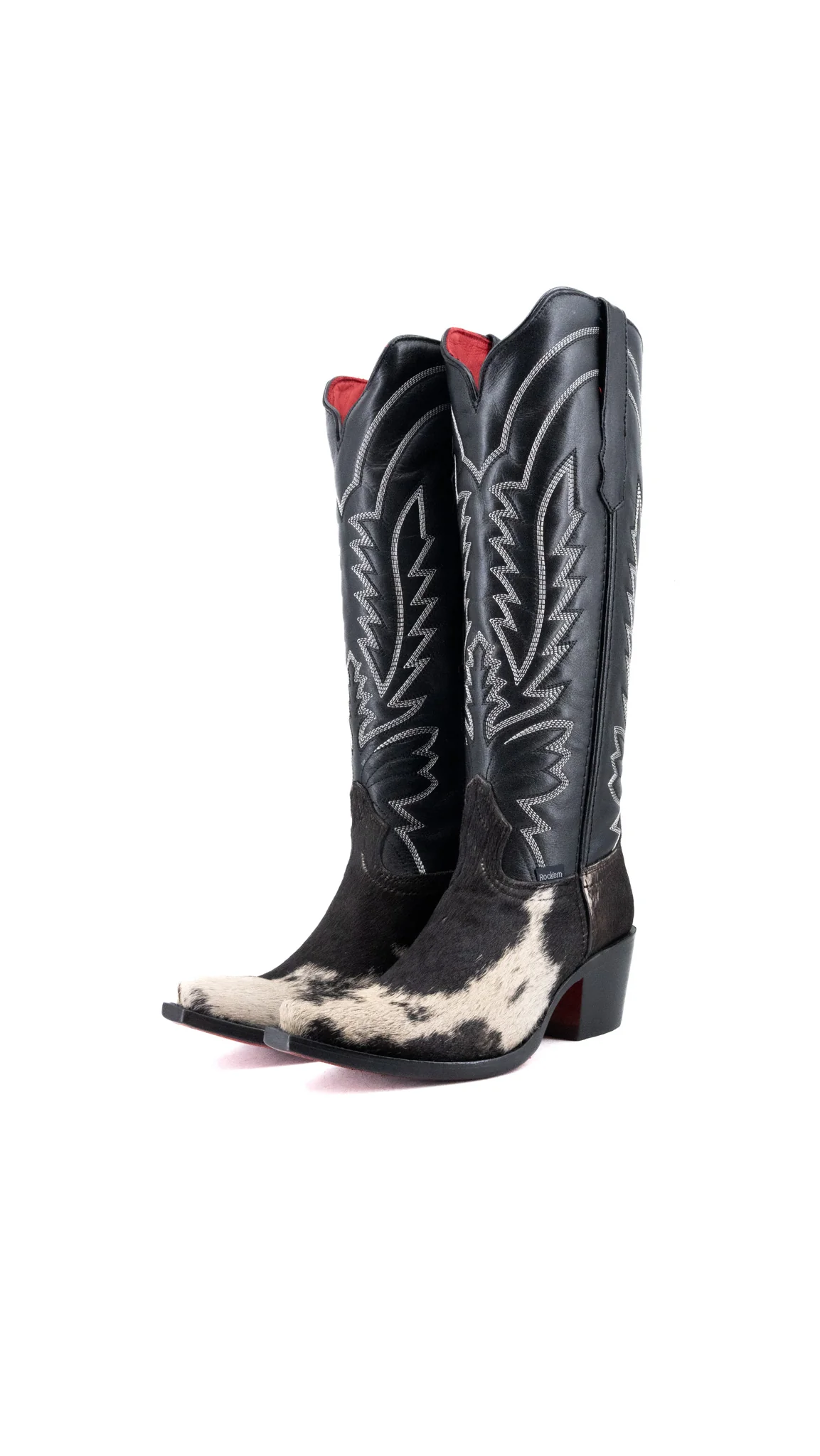 Bianca Tall Red Bottom Cowhide Snip Toe Cowgirl Boot Size 6 Box CW3