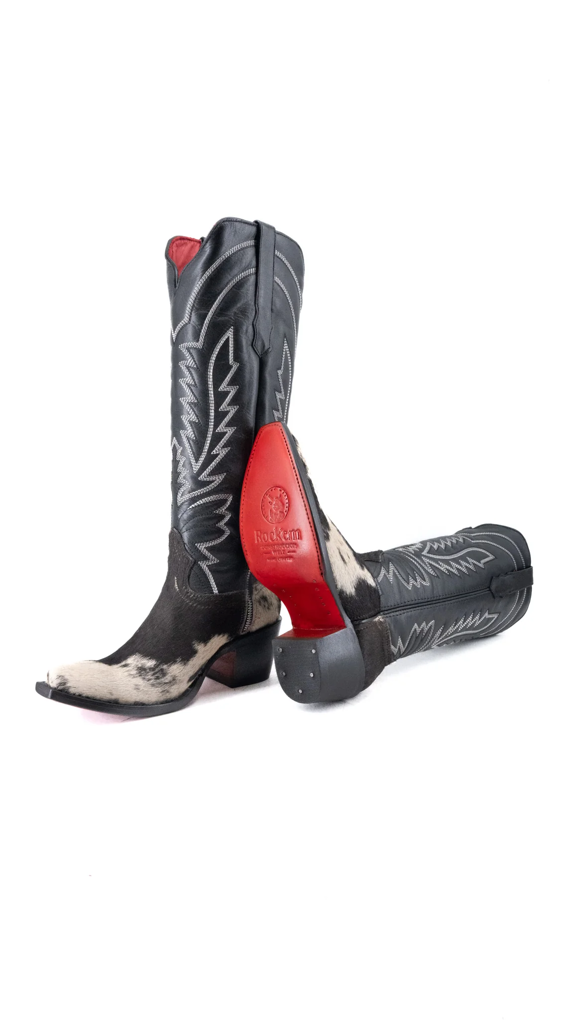 Bianca Tall Red Bottom Cowhide Snip Toe Cowgirl Boot Size 6 Box CW3 - Image 2