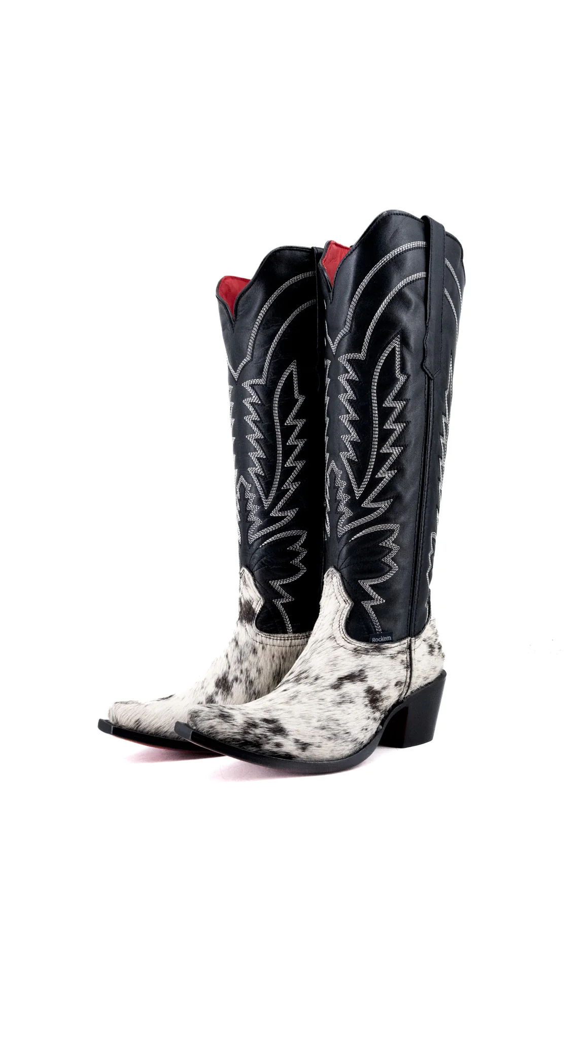 Bianca Tall Red Bottom Cowhide Snip Toe Cowgirl Boot Size 6 Box CW5