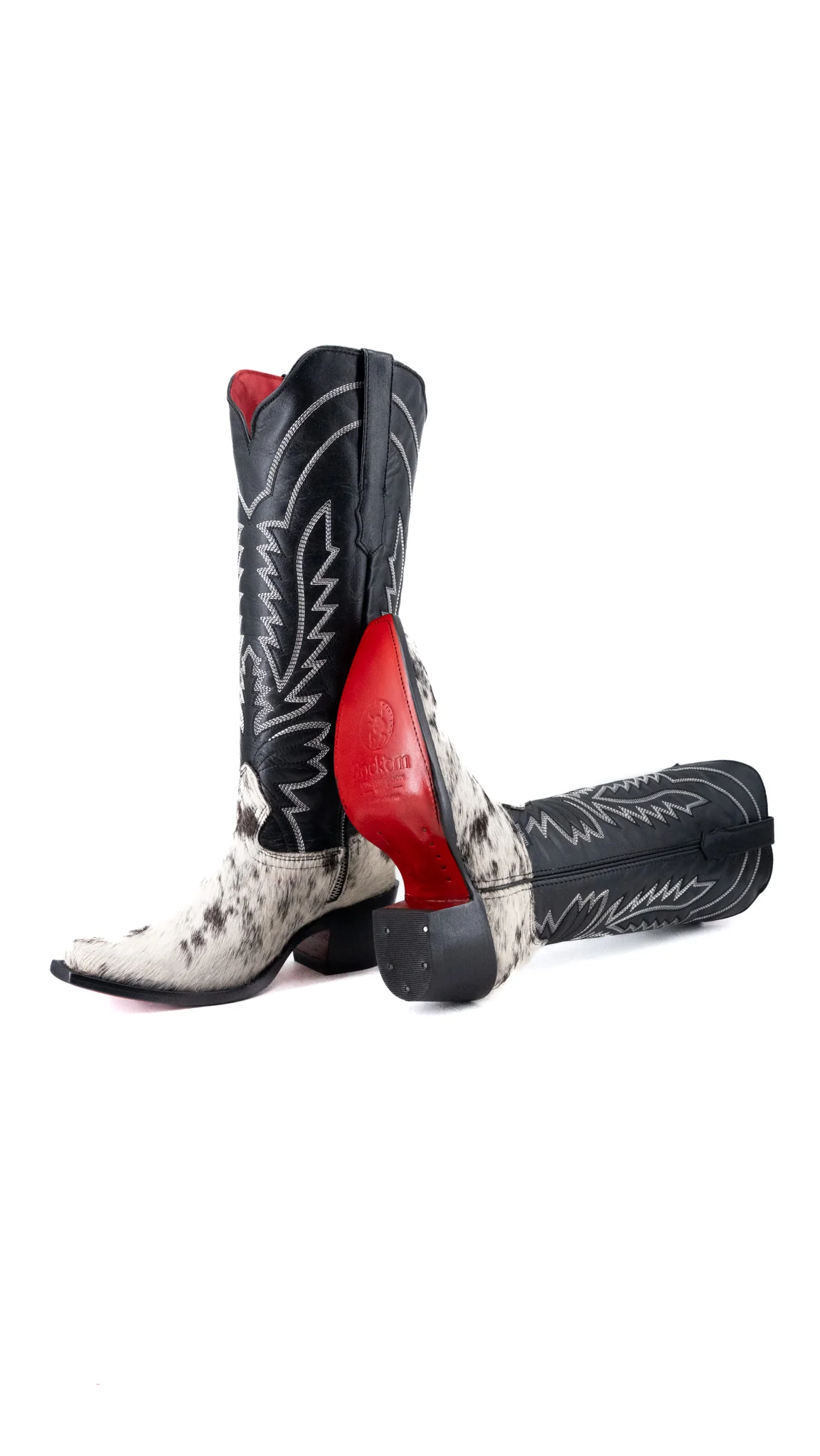 Bianca Tall Red Bottom Cowhide Snip Toe Cowgirl Boot Size 6 Box CW5 - Image 2