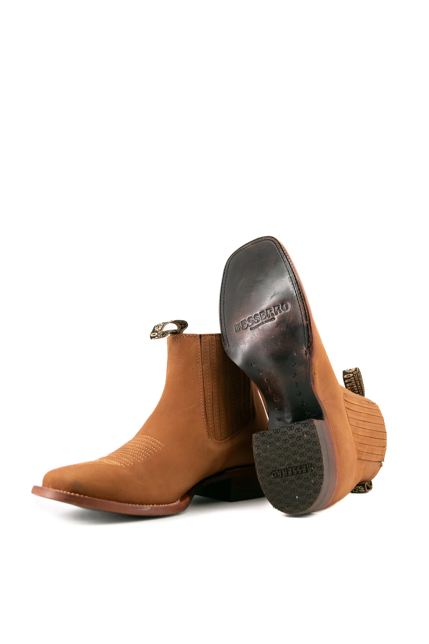 Bessero Leather Nobuck Square Toe Men's Ankle Boot - Image 4