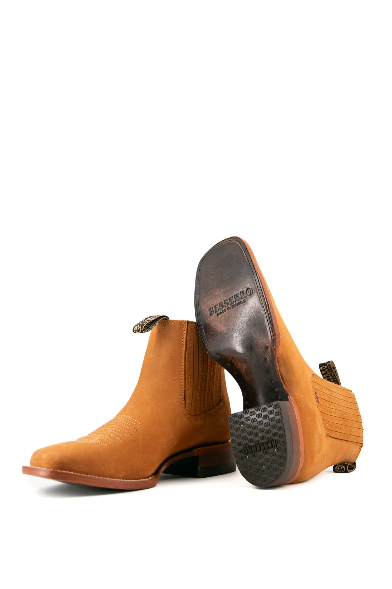 Bessero Leather Nobuck Square Toe Men's Ankle Boot - Image 9