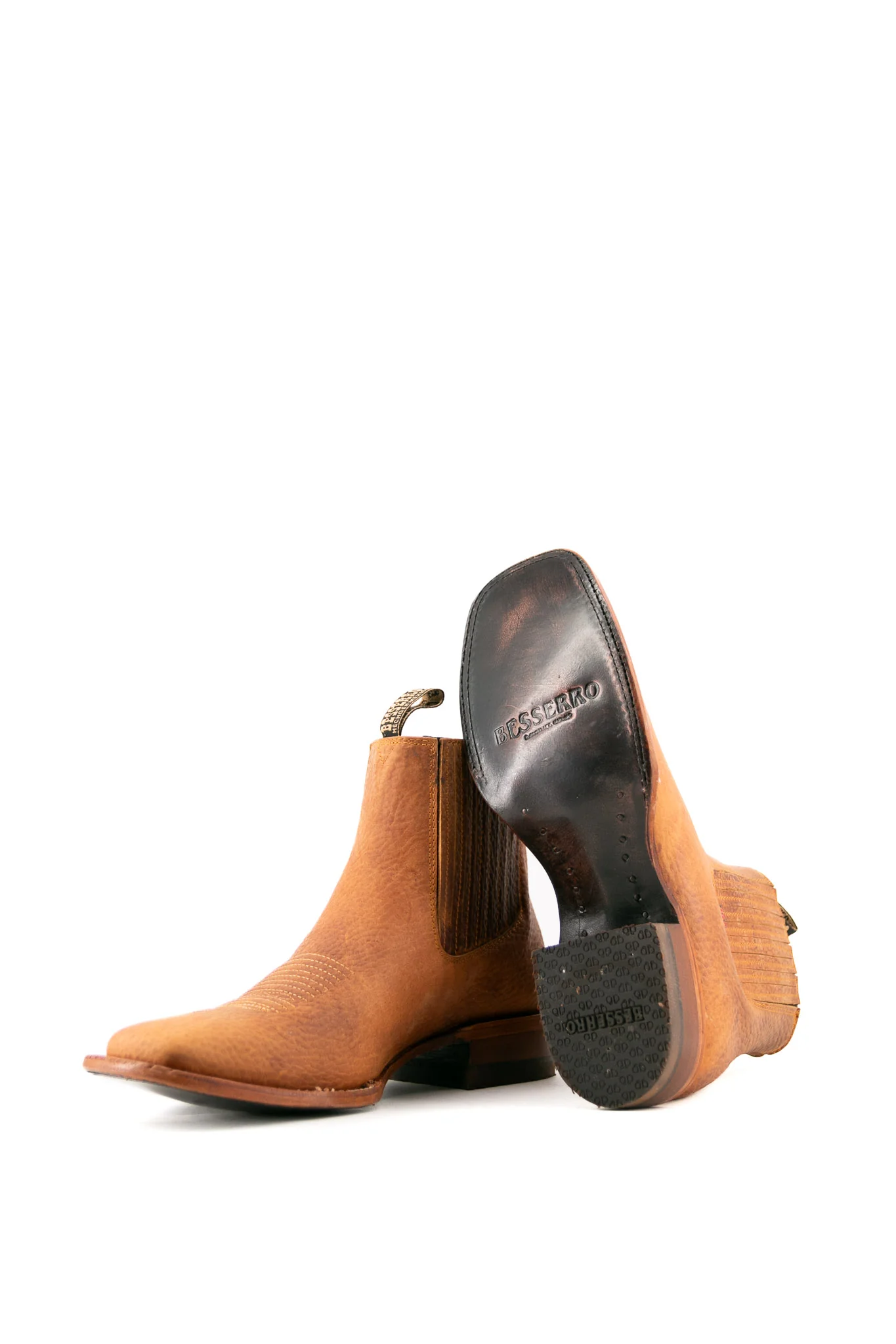 Bessero Leather Rhino Square Toe Men's Ankle Boot - Image 4