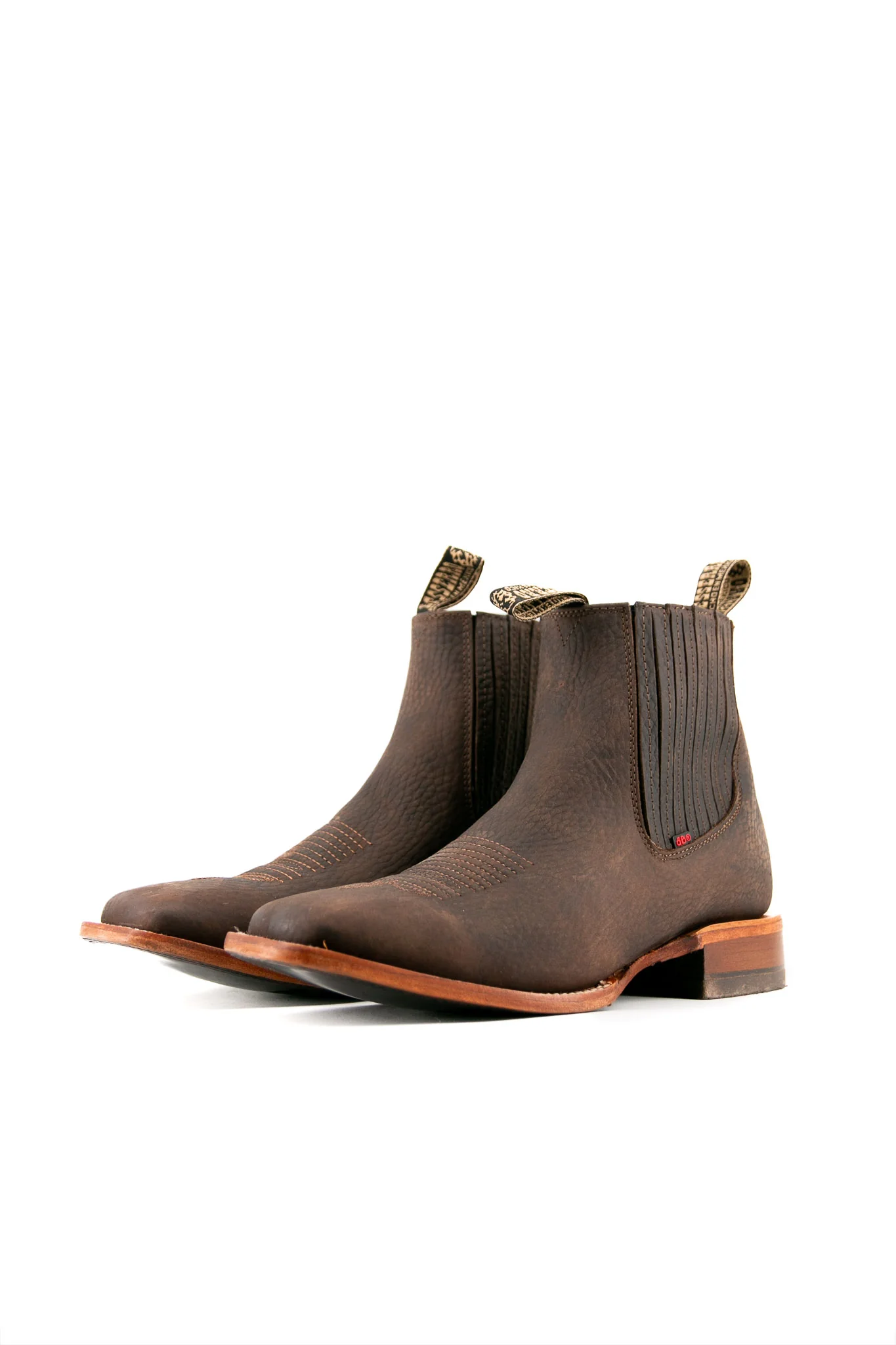 Bessero Leather Rhino Square Toe Men's Ankle Boot - Image 6