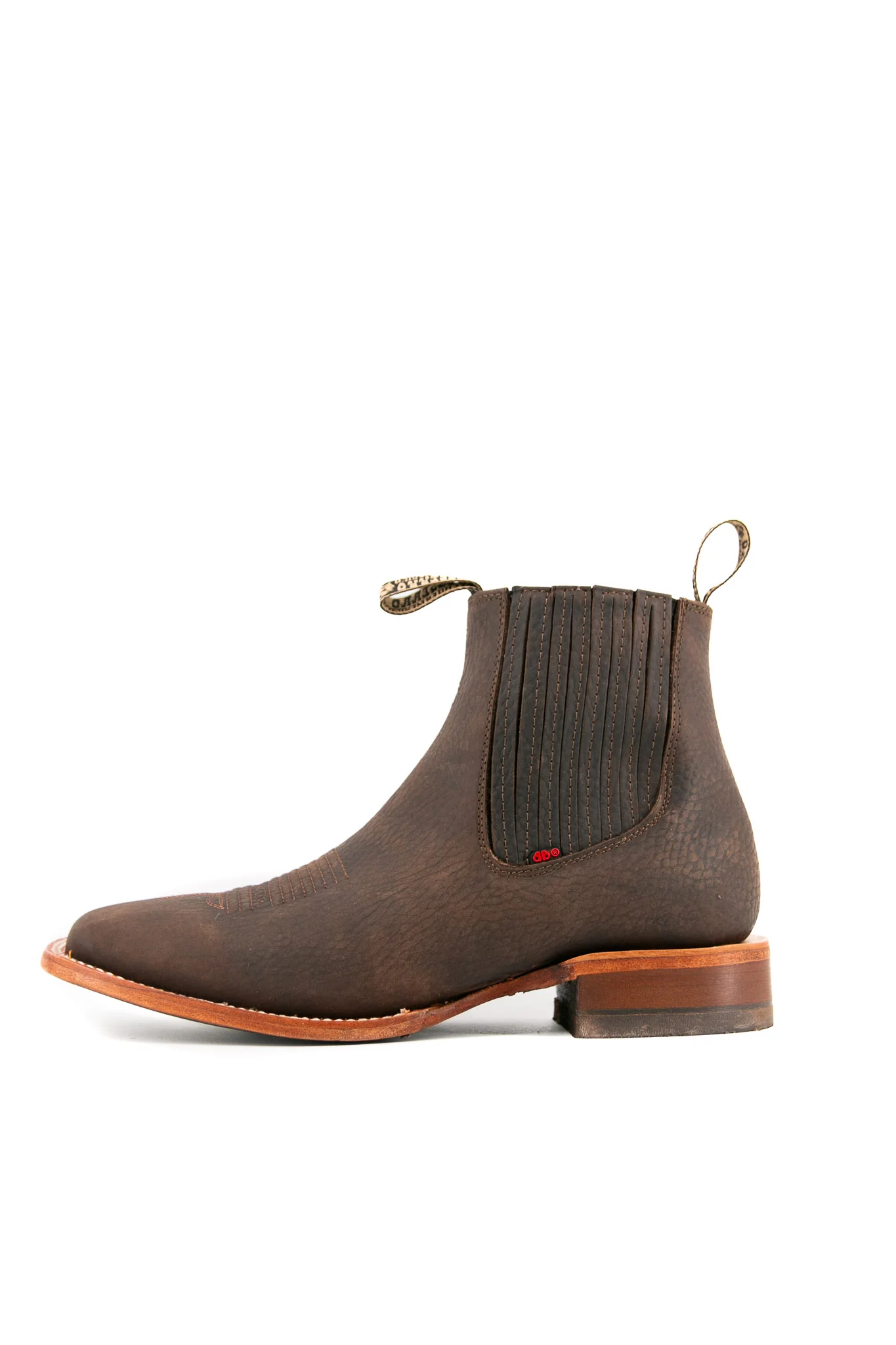 Bessero Leather Rhino Square Toe Men's Ankle Boot - Image 7
