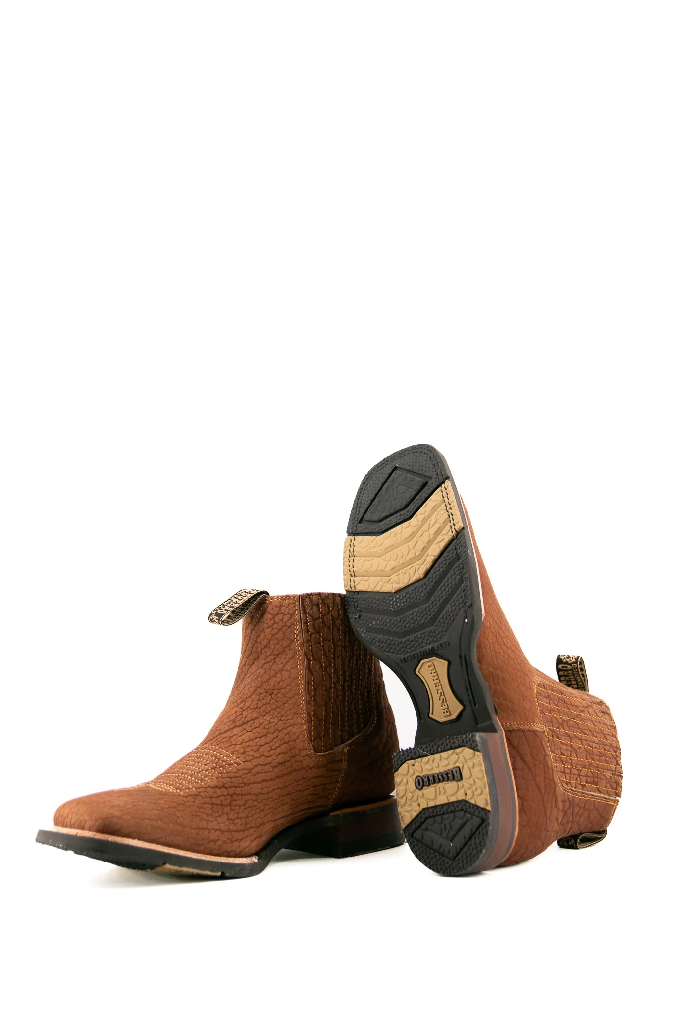 Bessero Rubber Bull Neck Square Toe Men's Ankle Boot - Image 9