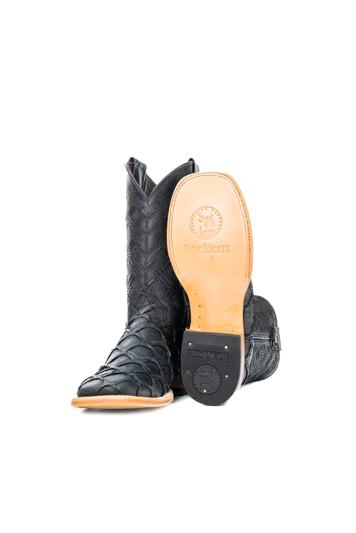 Bradley Matte Pirarucu Square Toe Cowboy Boot - Image 15