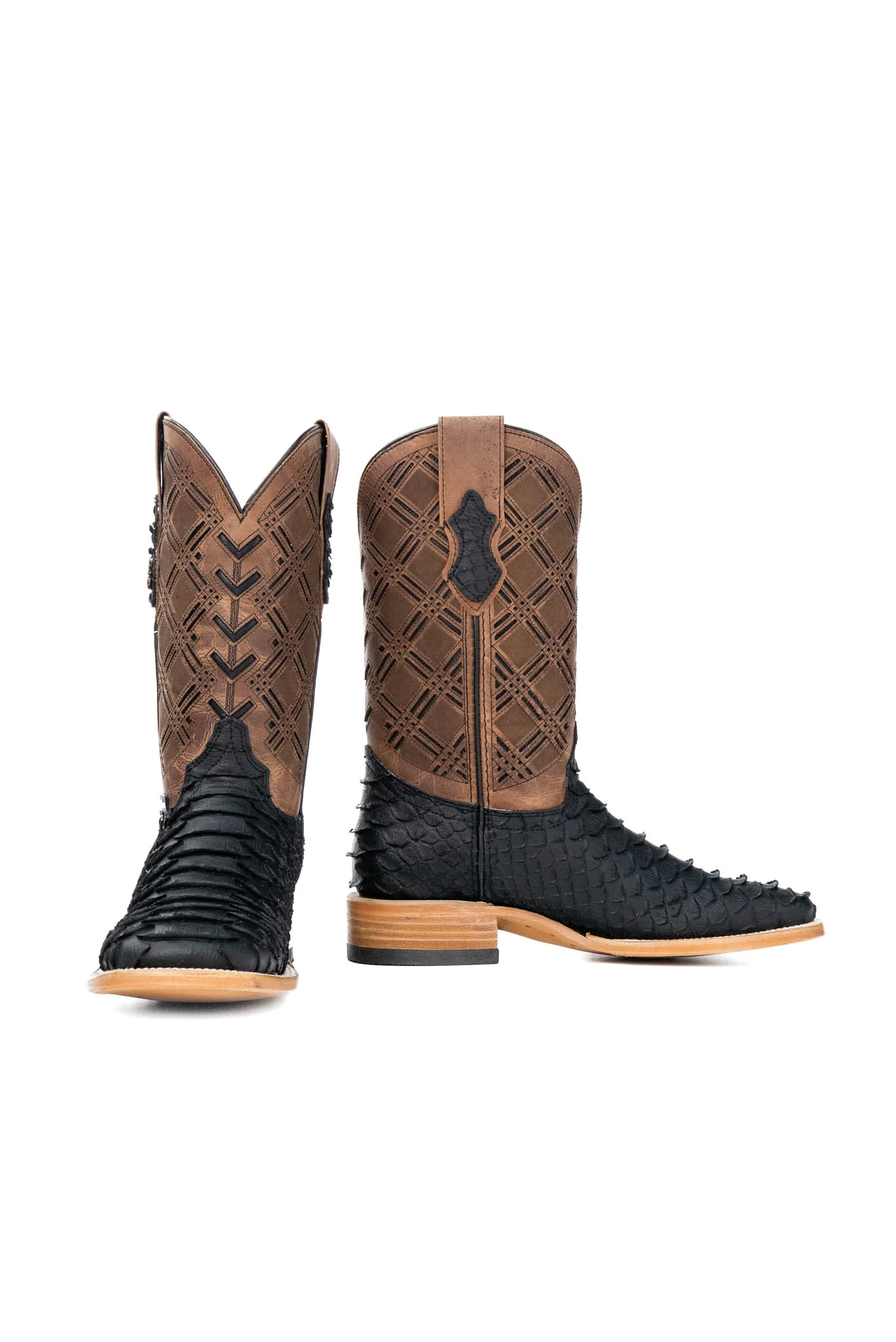 Bradley Matte Python Square Toe Cowboy Boot - Image 10