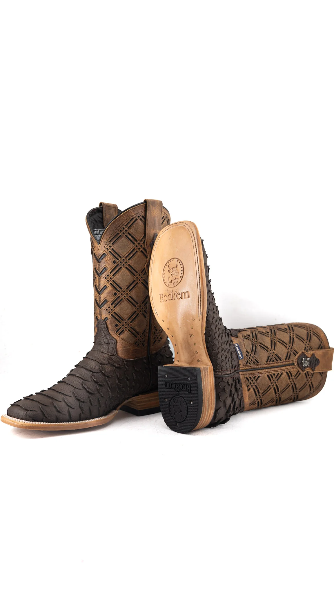 Bradley Matte Python Square Toe Cowboy Boot - Image 15
