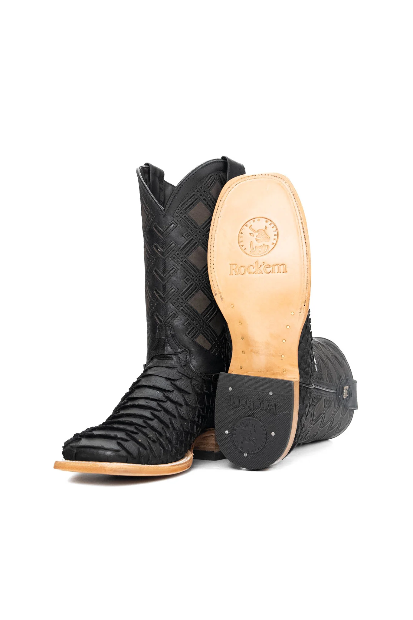 Bradley Matte Python Square Toe Cowboy Boot - Image 4