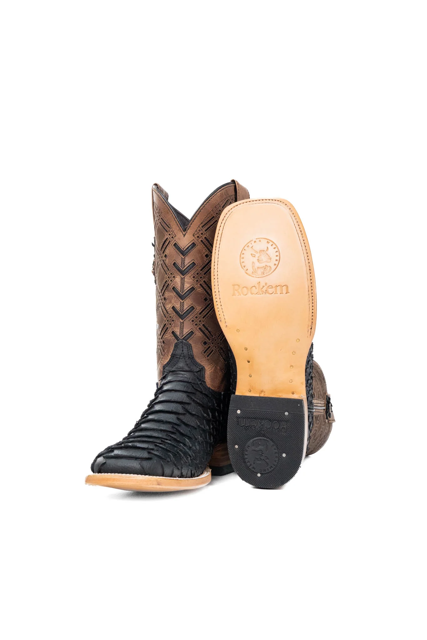 Bradley Matte Python Square Toe Cowboy Boot - Image 9