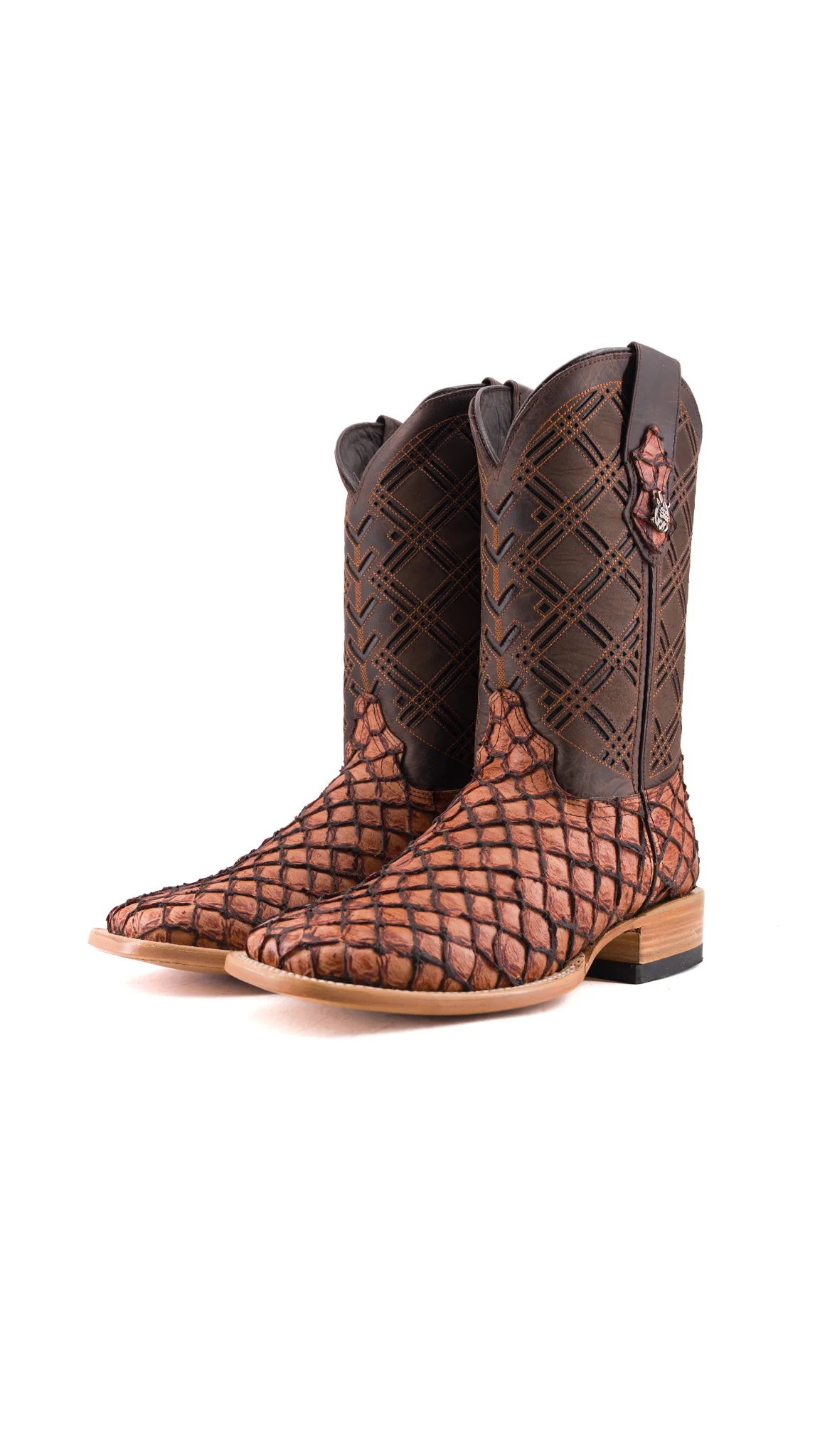 Bradley Mini Pirarucu Square Toe Cowboy Boot