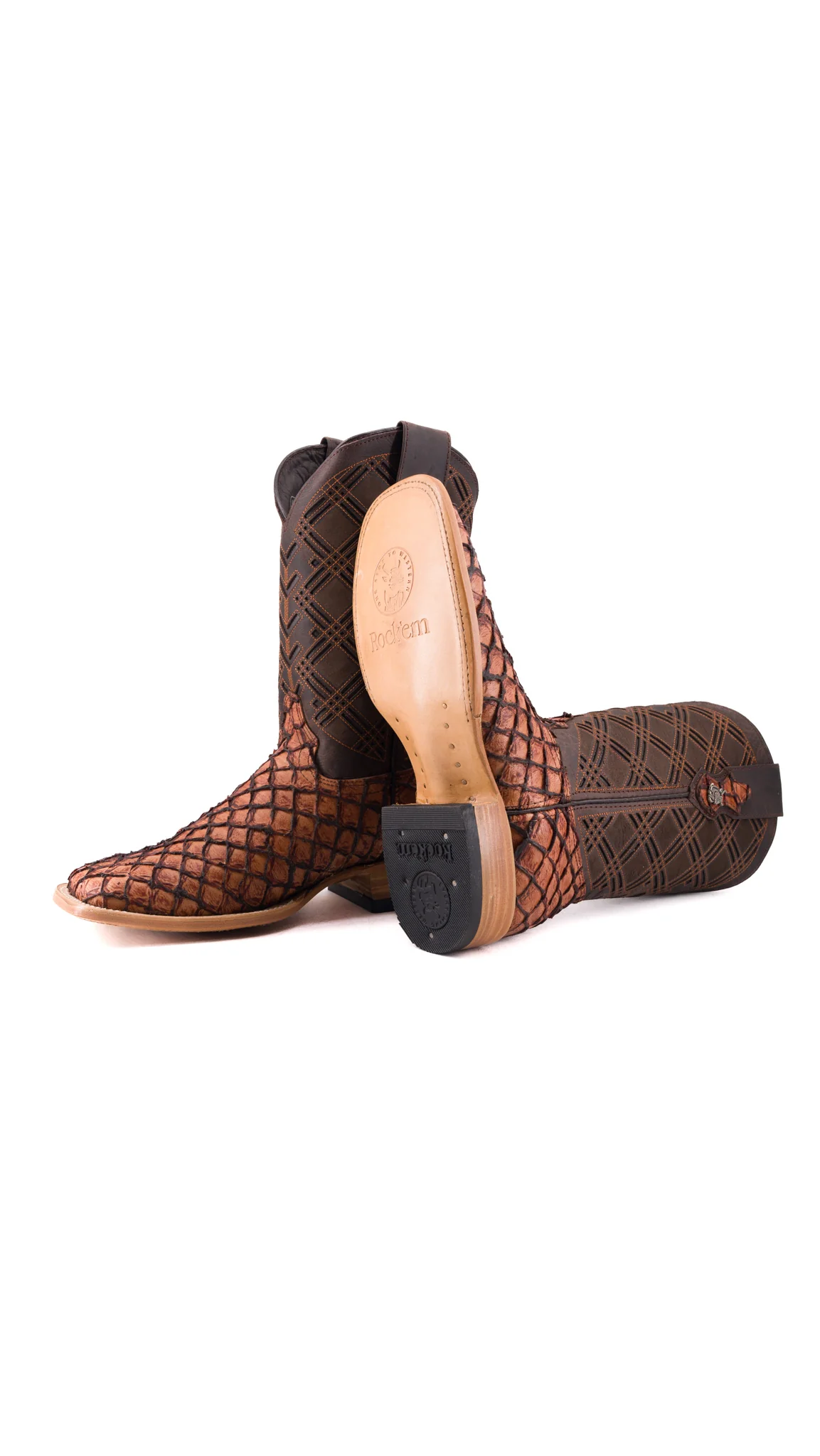 Bradley Mini Pirarucu Square Toe Cowboy Boot - Image 4