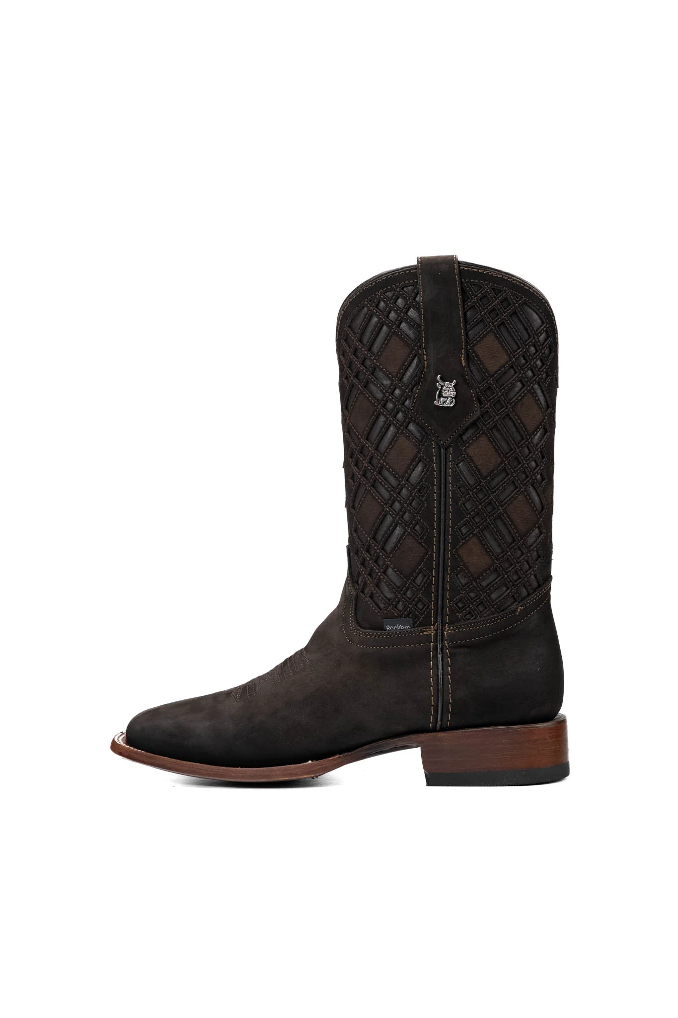 Bradley Nobuck Square Toe Cowboy Boot - Image 8