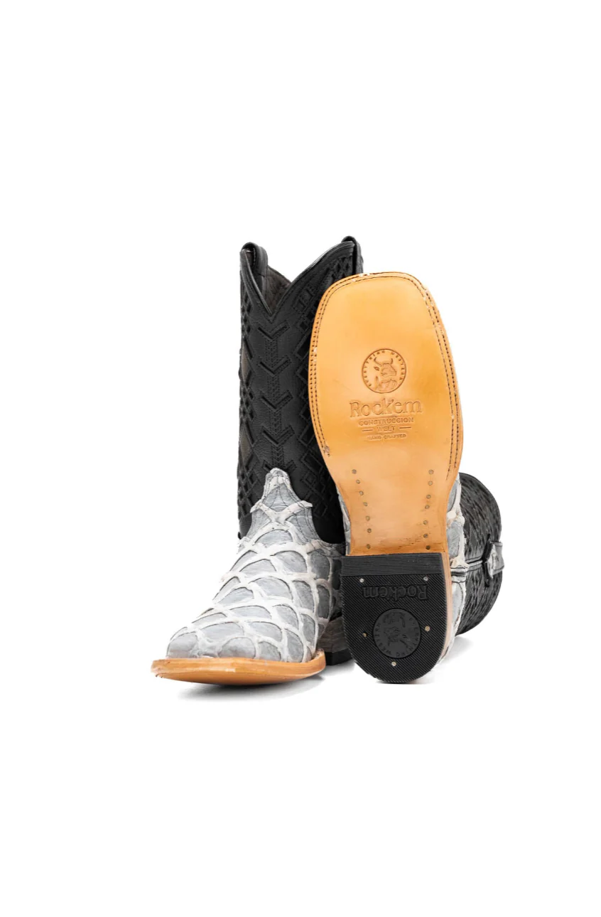 Bradley Pirarucu Square Toe Cowboy Boot - Image 15