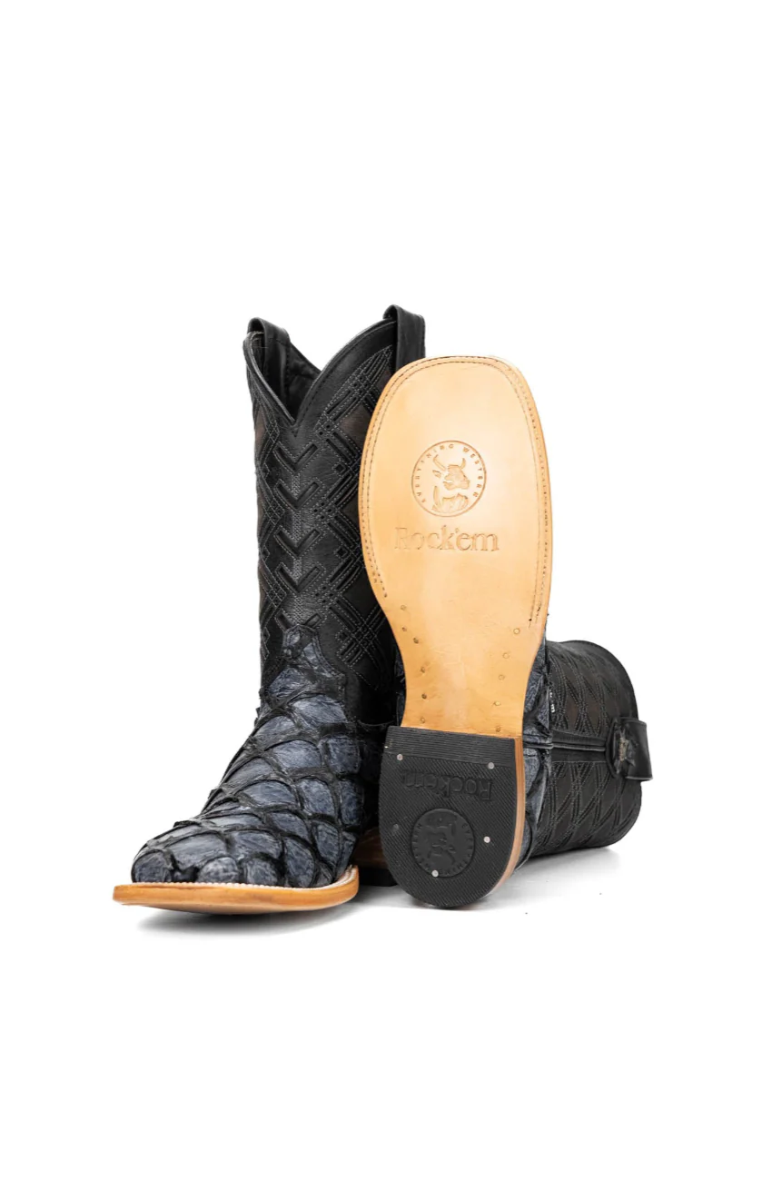 Bradley Pirarucu Square Toe Cowboy Boot - Image 4