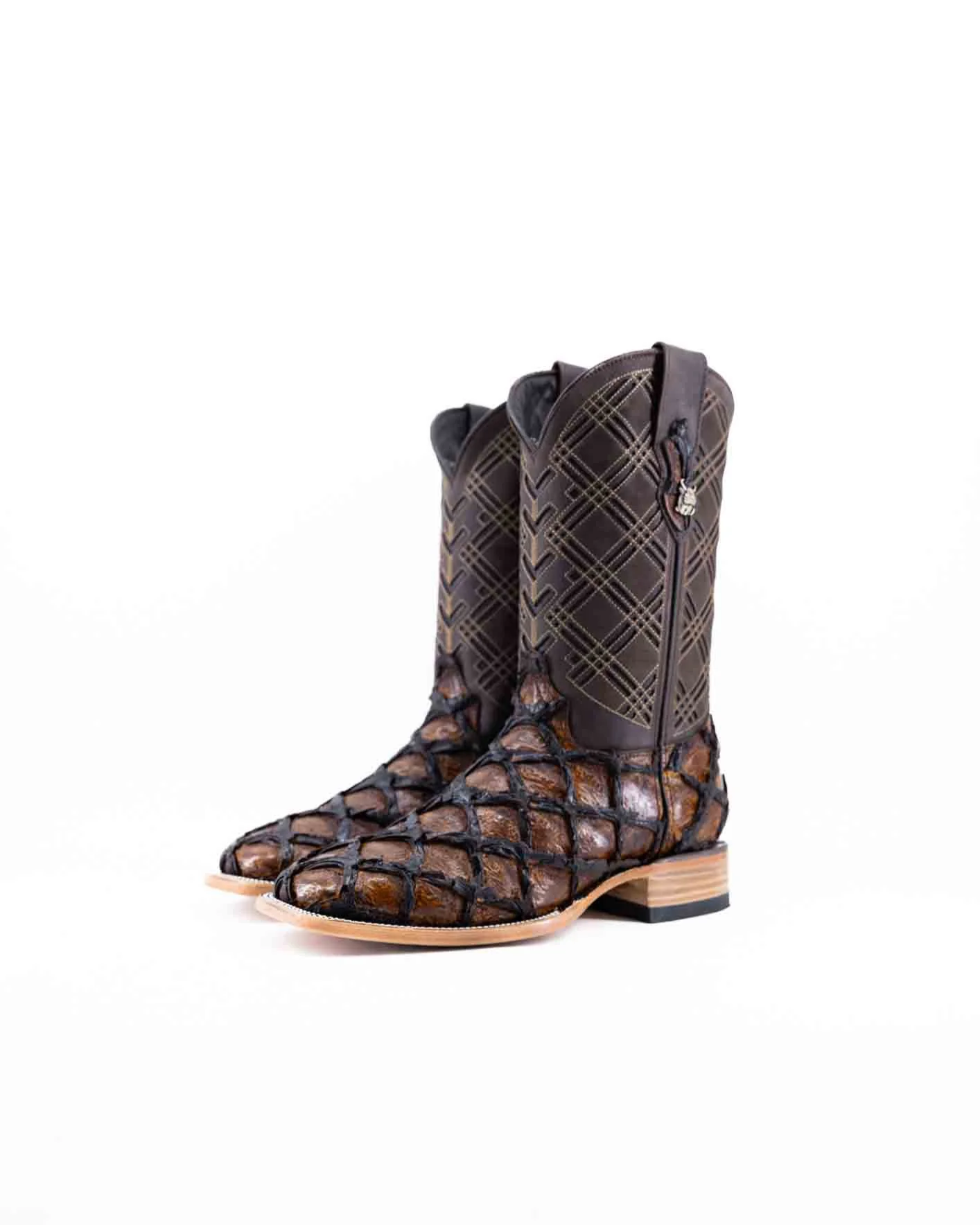 Bradley Pirarucu Square Toe Cowboy Boot - Image 6