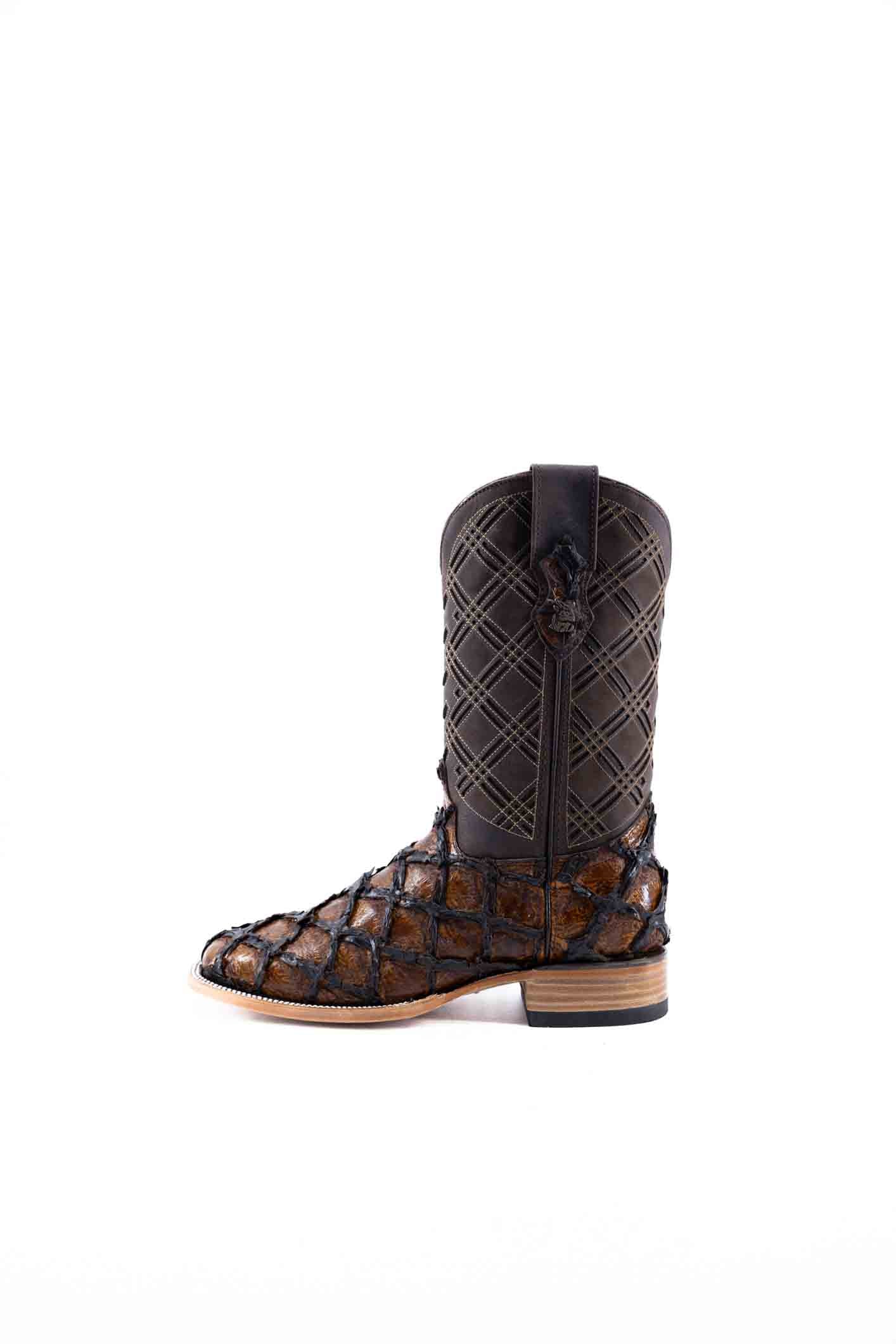 Bradley Pirarucu Square Toe Cowboy Boot - Image 7