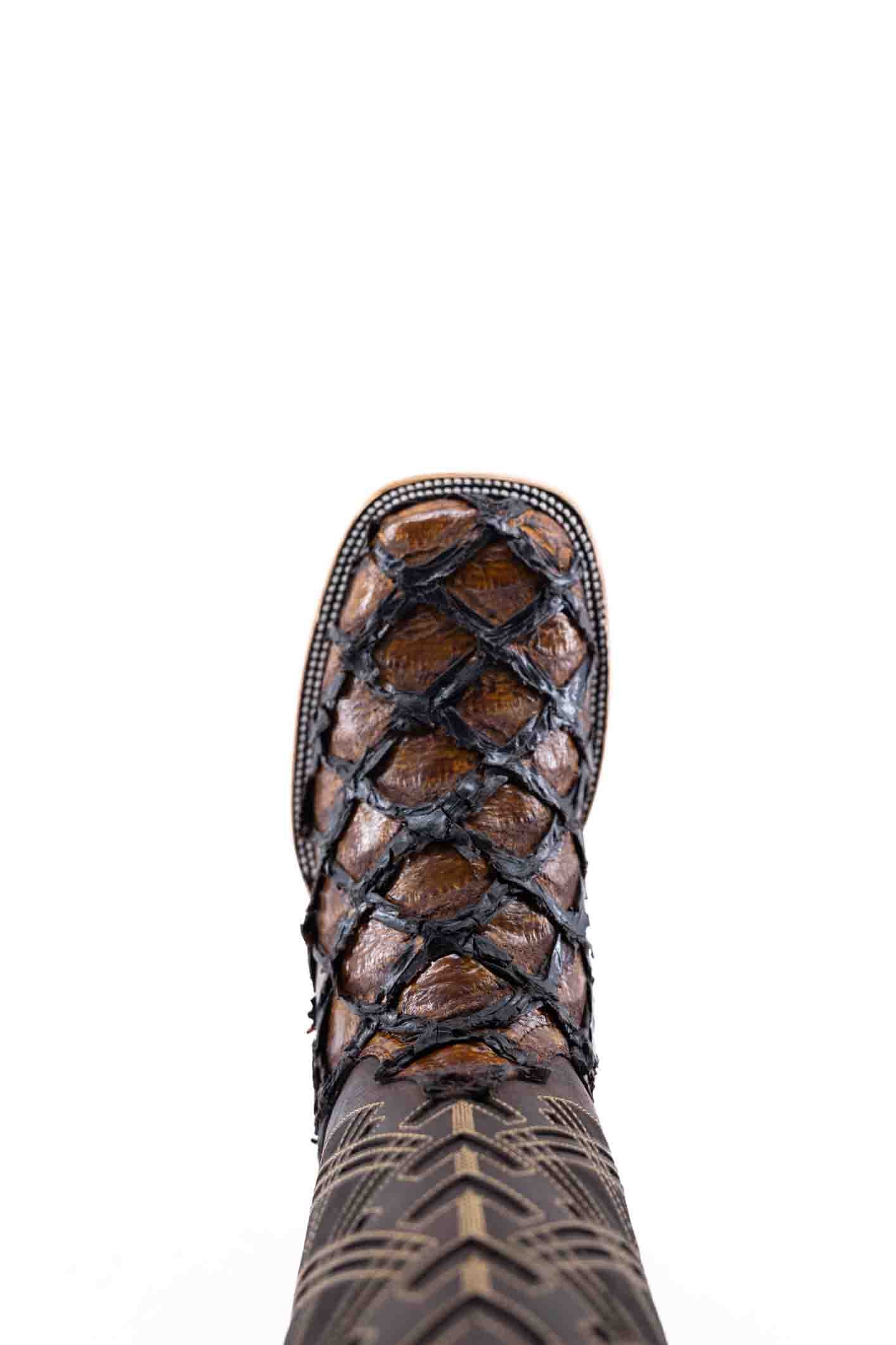 Bradley Pirarucu Square Toe Cowboy Boot - Image 9