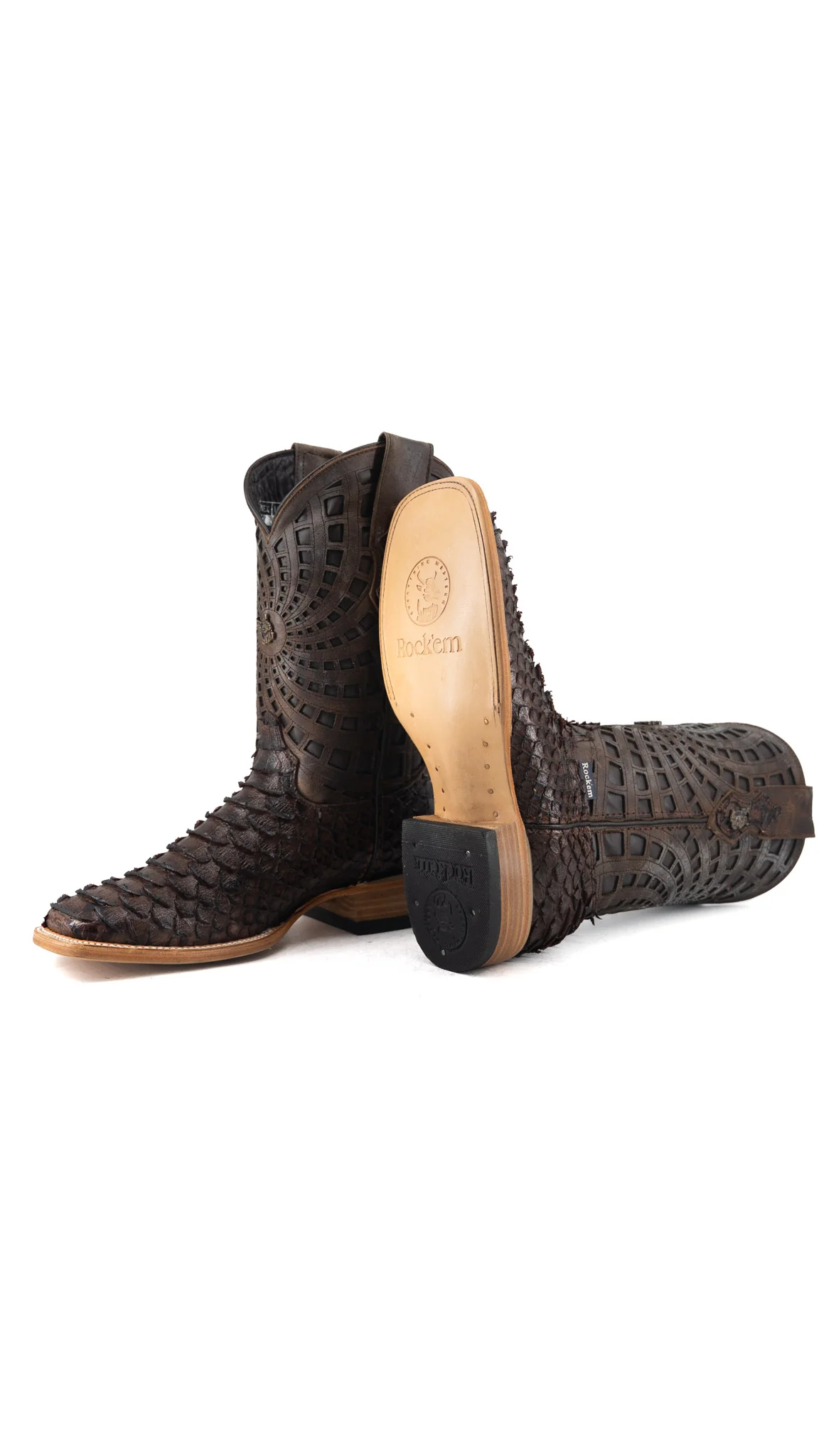 Brian Python Square Toe Cowboy Boot - Image 10