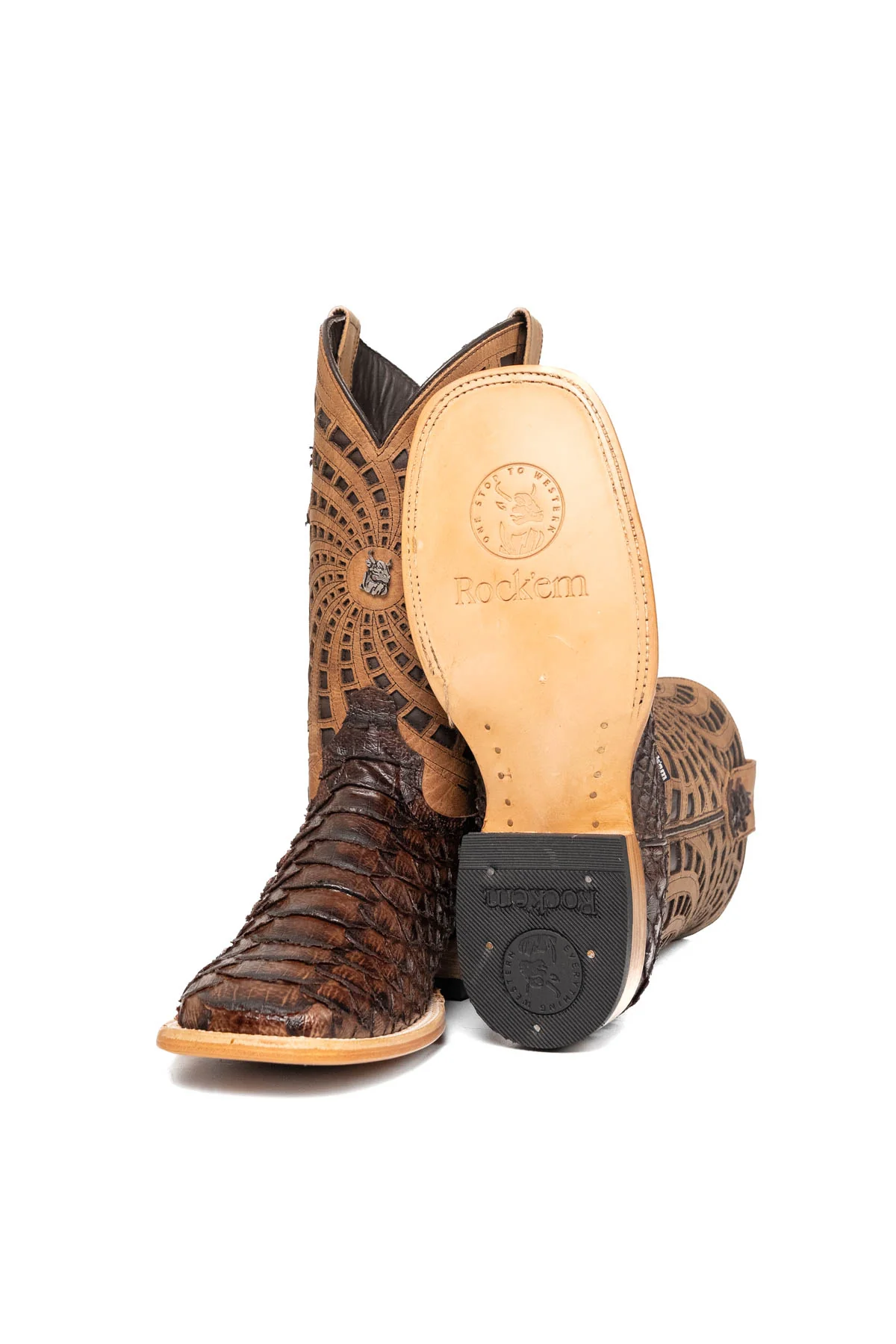 Brian Python Square Toe Cowboy Boot - Image 16
