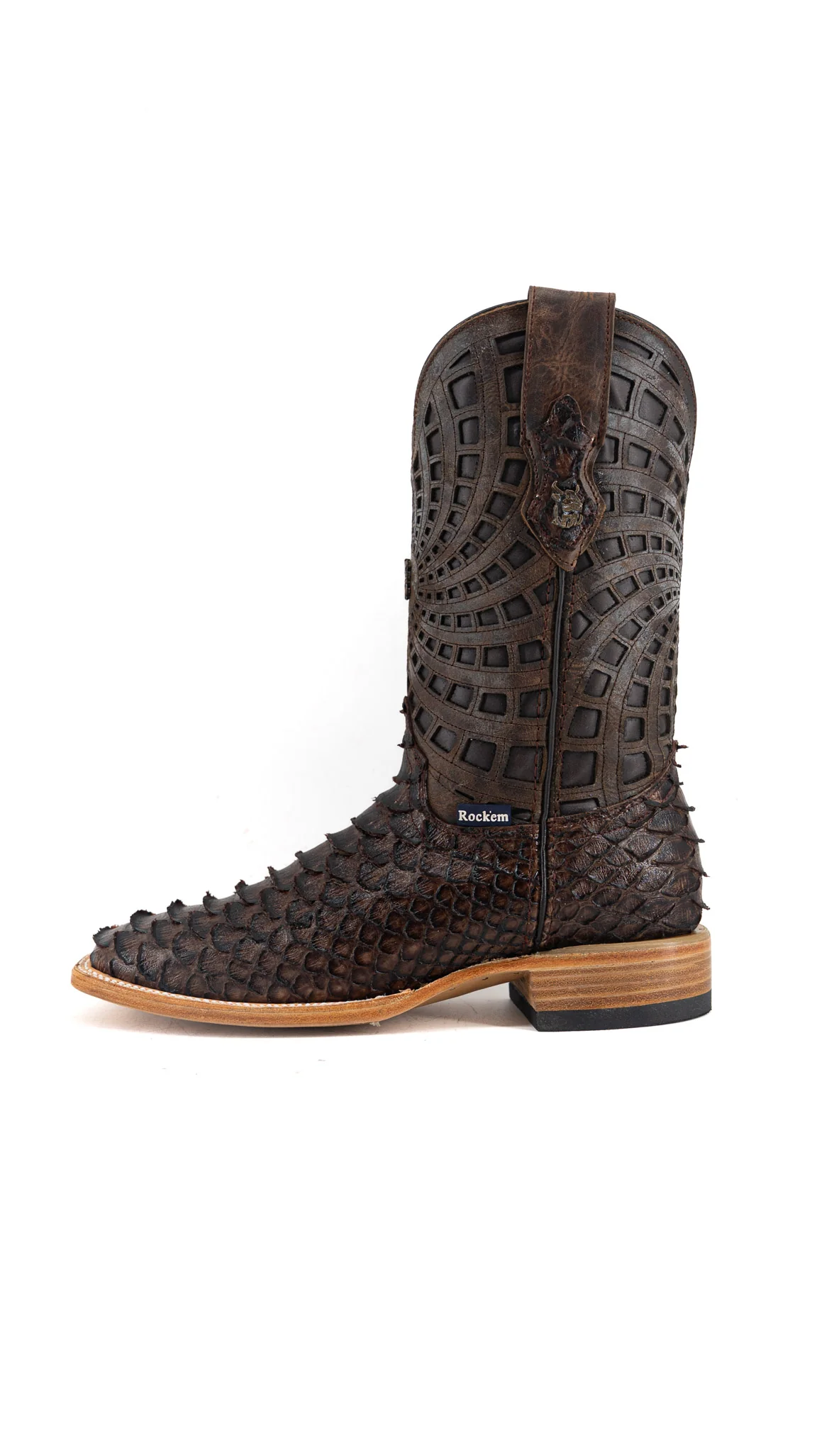 Brian Python Square Toe Cowboy Boot - Image 8