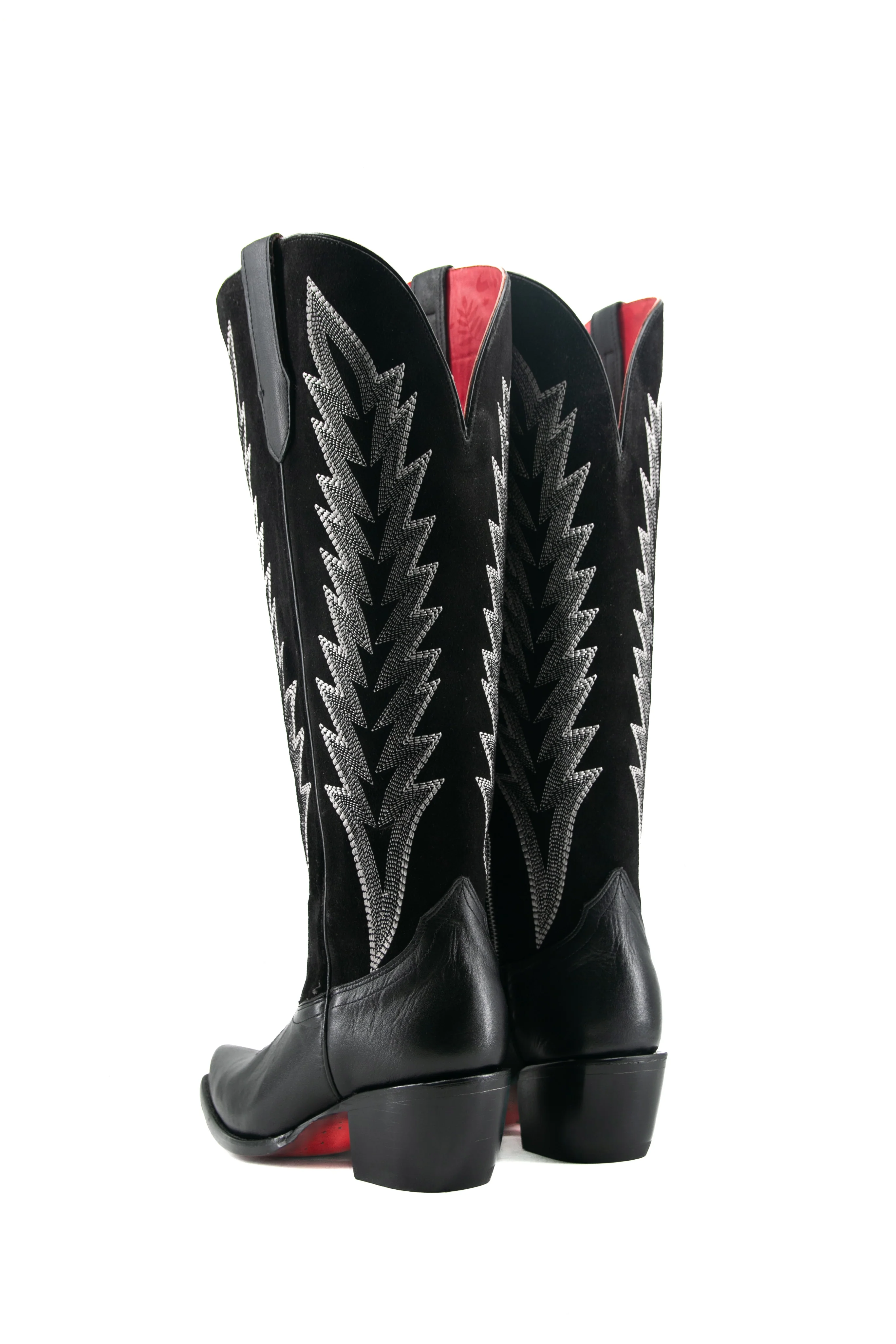 Brianna Tall Red Bottom Wide Calf Snip Toe Cowgirl Boot - Image 4