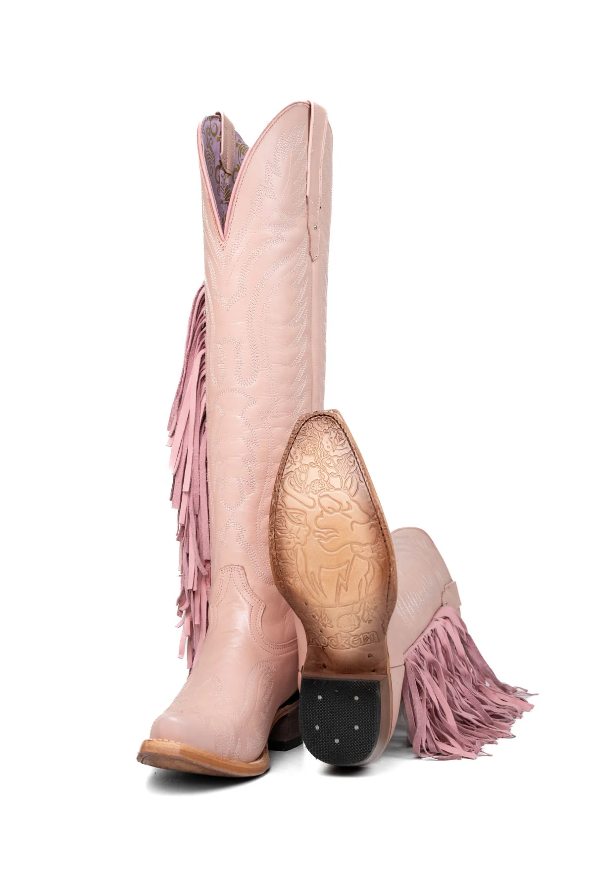 Briseida Fringe Tall Snip Toe Cowgirl Boot - Image 5