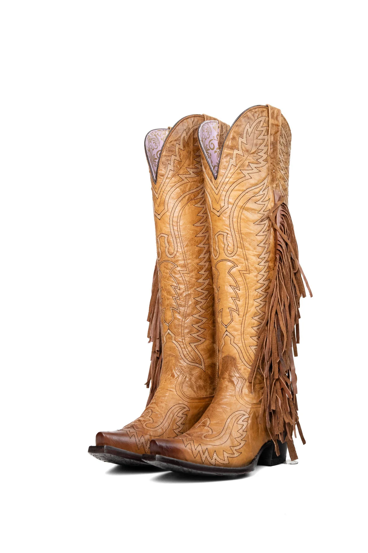 Briseida Fringe Tall Snip Toe Cowgirl Boot - Image 7