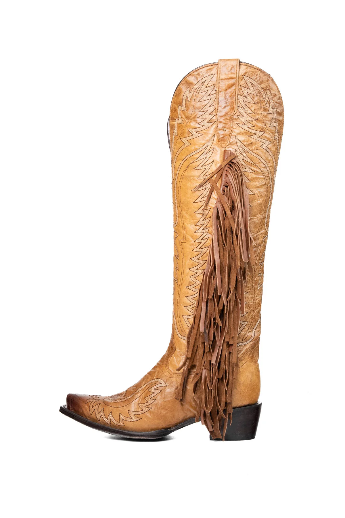 Briseida Fringe Tall Snip Toe Cowgirl Boot - Image 8