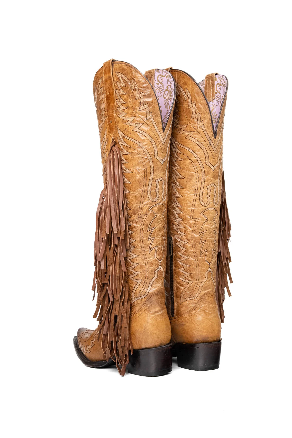 Briseida Fringe Tall Snip Toe Cowgirl Boot - Image 9