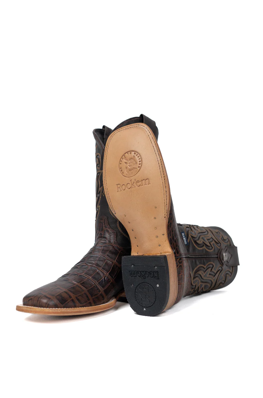 Bruce Alligator Square Toe Cowboy Boot - Image 14