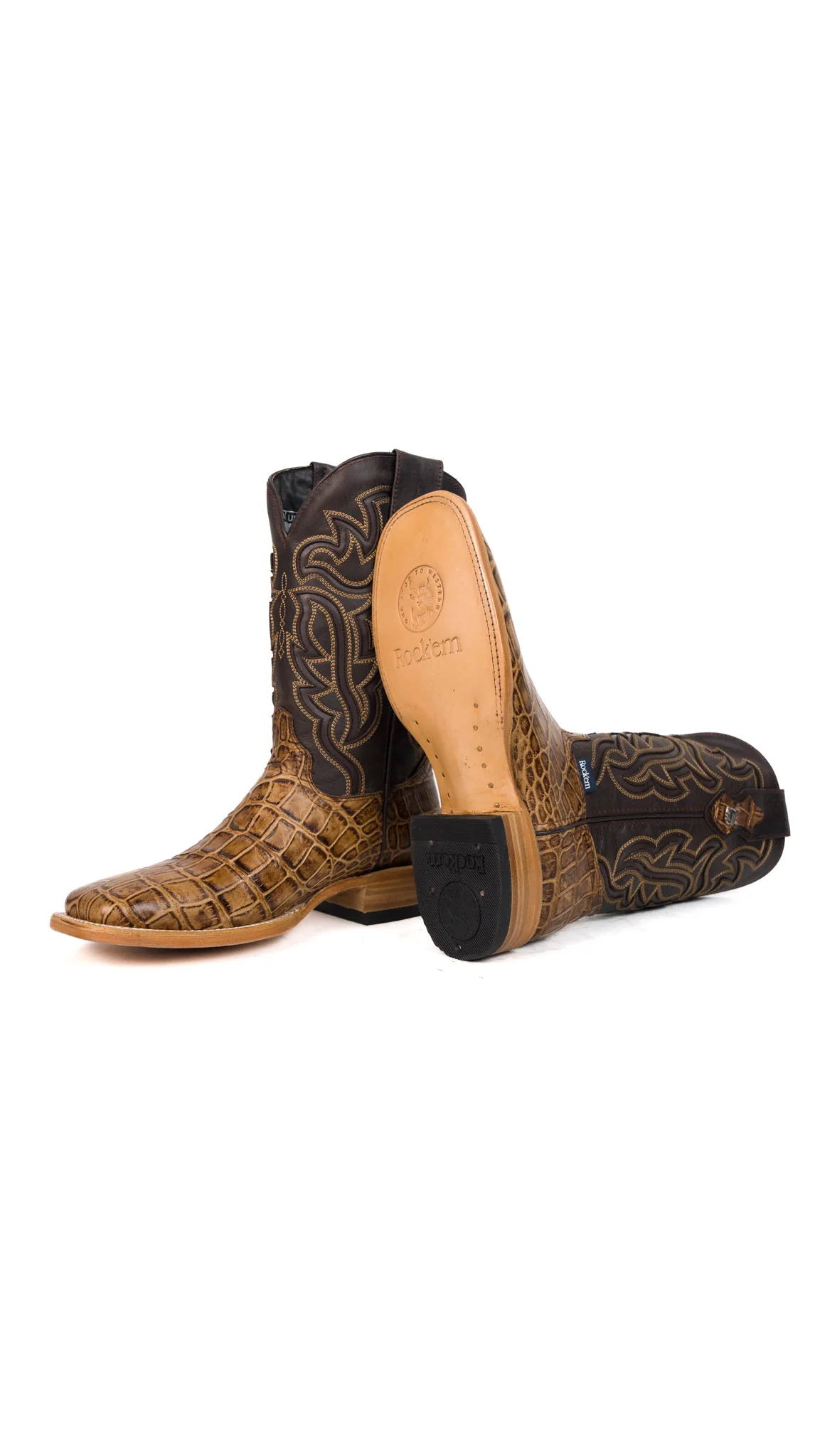 Bruce Alligator Square Toe Cowboy Boot - Image 19
