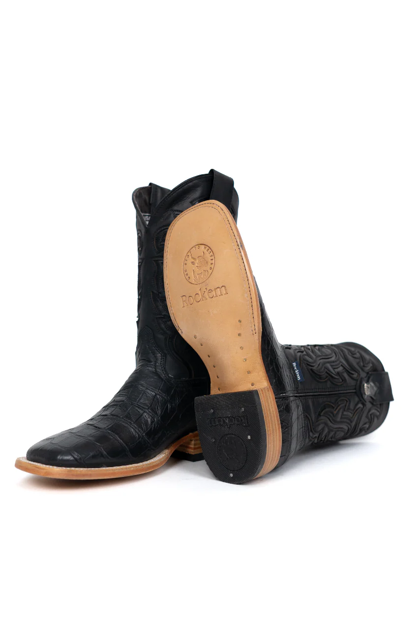 Bruce Alligator Square Toe Cowboy Boot - Image 4